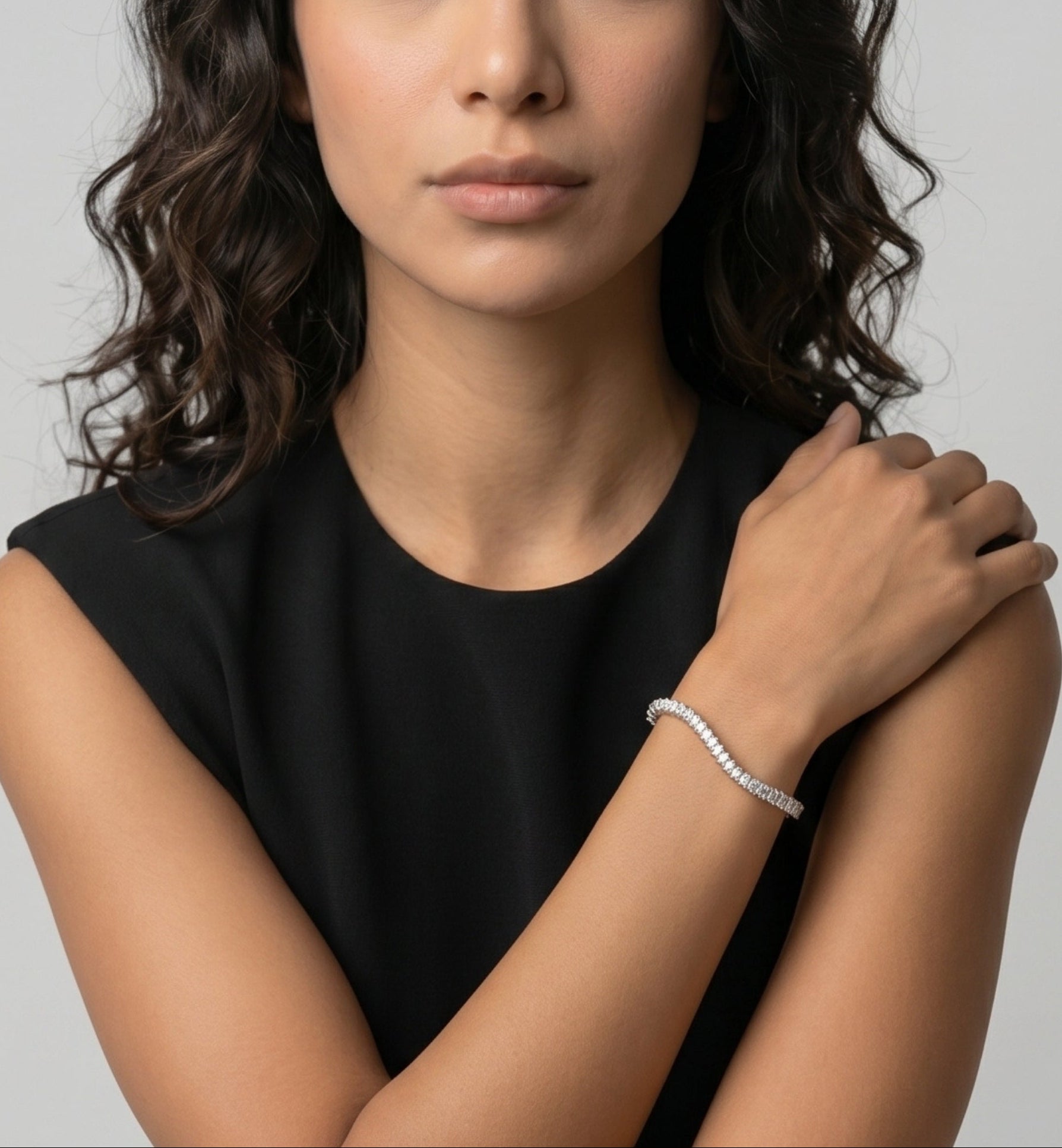Nami Silver Stone Wave Earrings + Bangle
