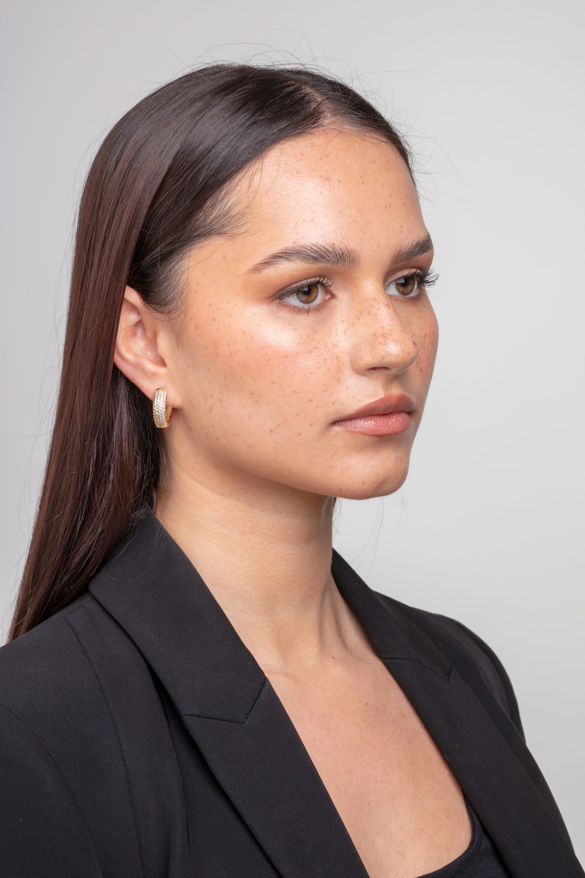Kin Gold Pavé Earrings