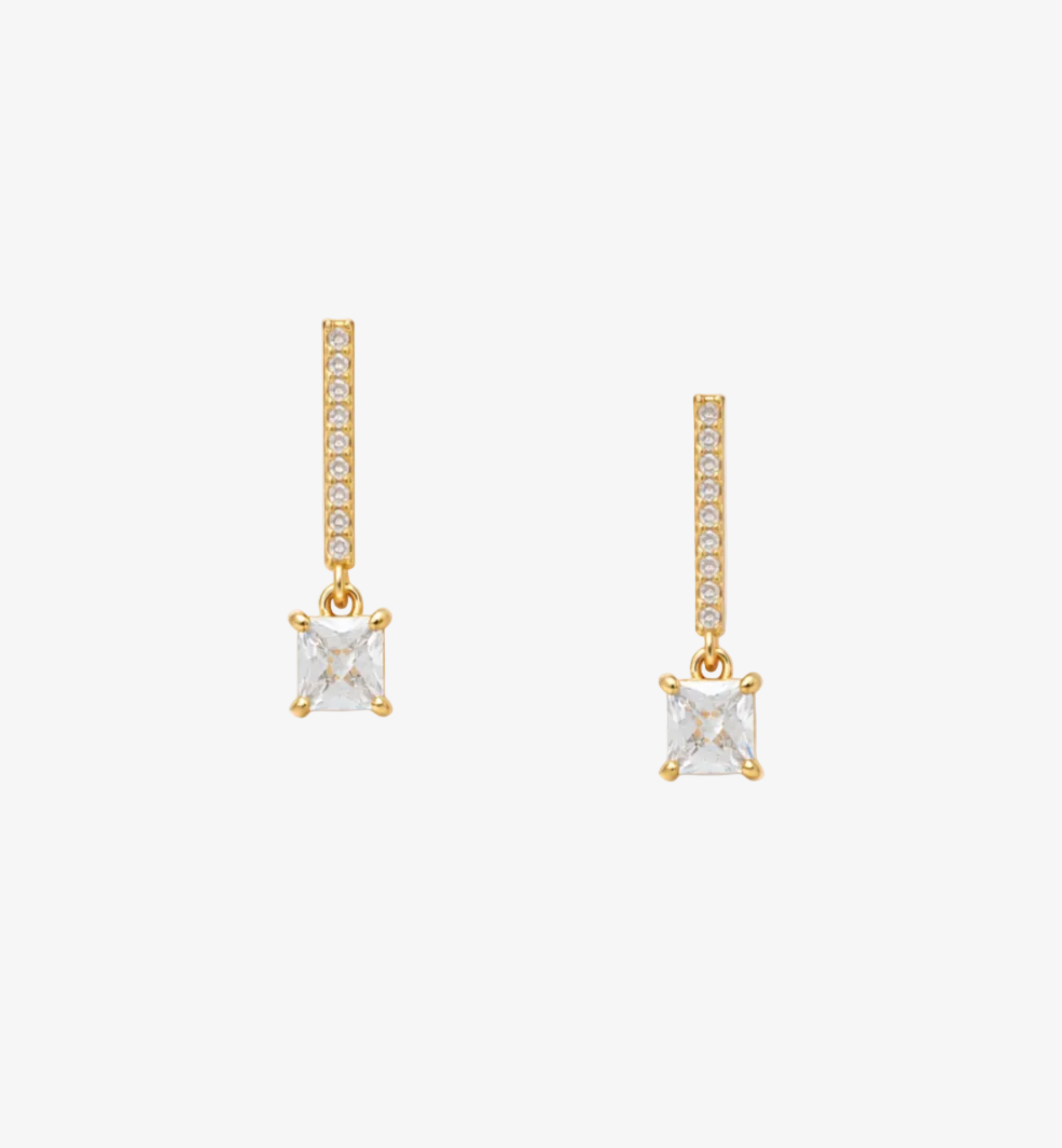 Shikaku Gold Drop Stone Earrings