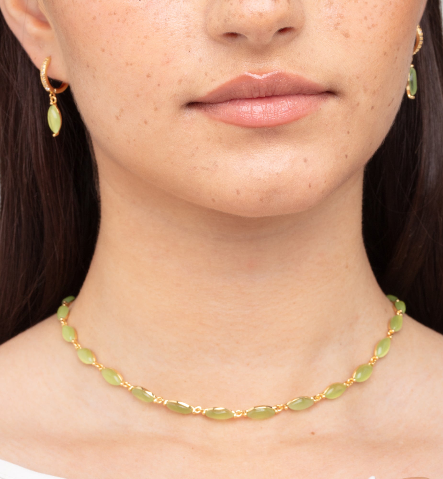 Nekomeishi Green Cats Eye Necklace