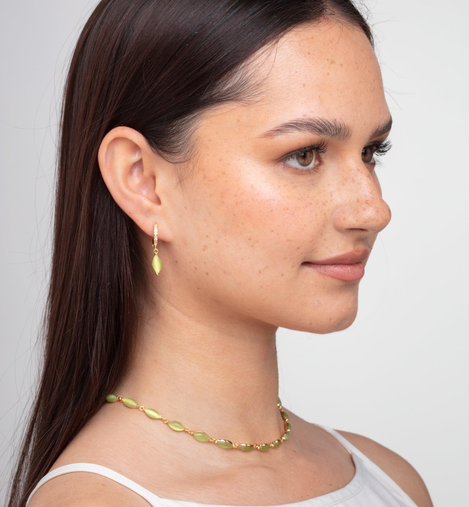 Nekomeishi Green Cats Eye Necklace