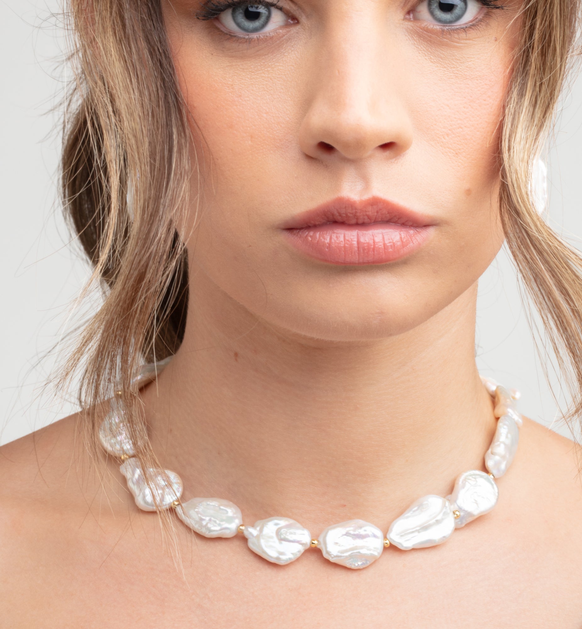 Shinju Gold Baroque Pearl Necklace
