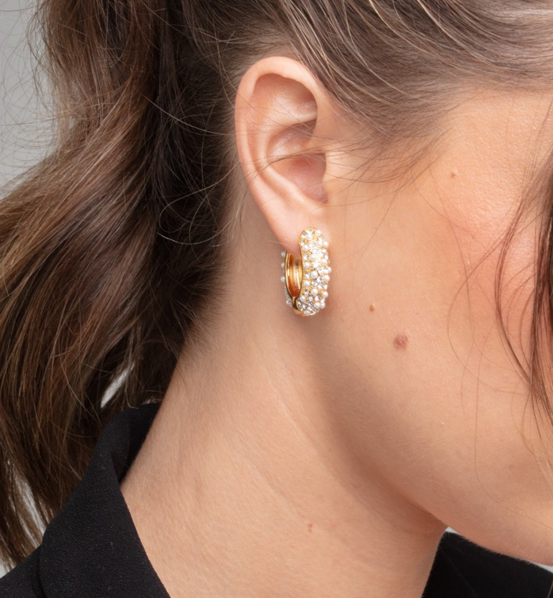 Shinju Gold Pearl Earrings
