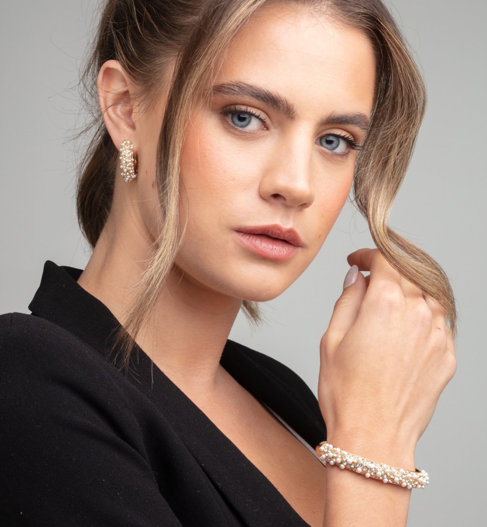 Shinju Gold Pearl Bangle 18K Gold Plated Pearls  18K Gold Plated by Uchi & Soto Jewellery