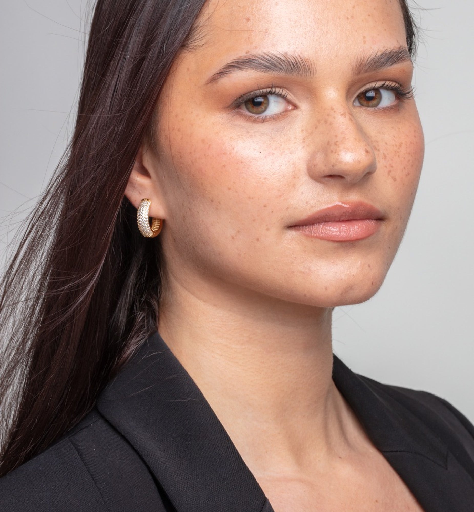 Kin Gold Pavé Earrings