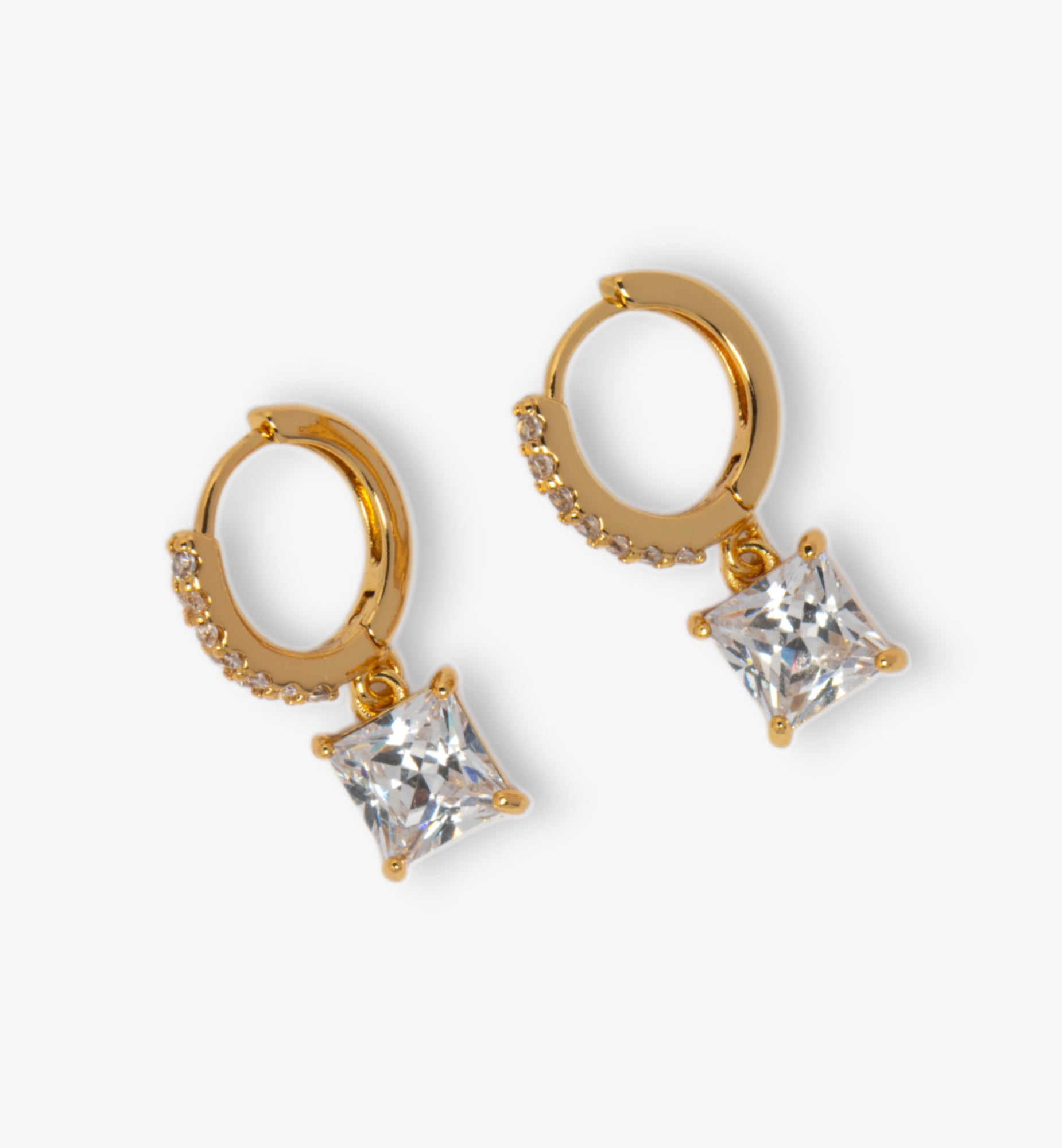 Shikaku Gold Stone Earrings 18K Gold Plated  18K Gold Plated by Uchi & Soto Jewellery