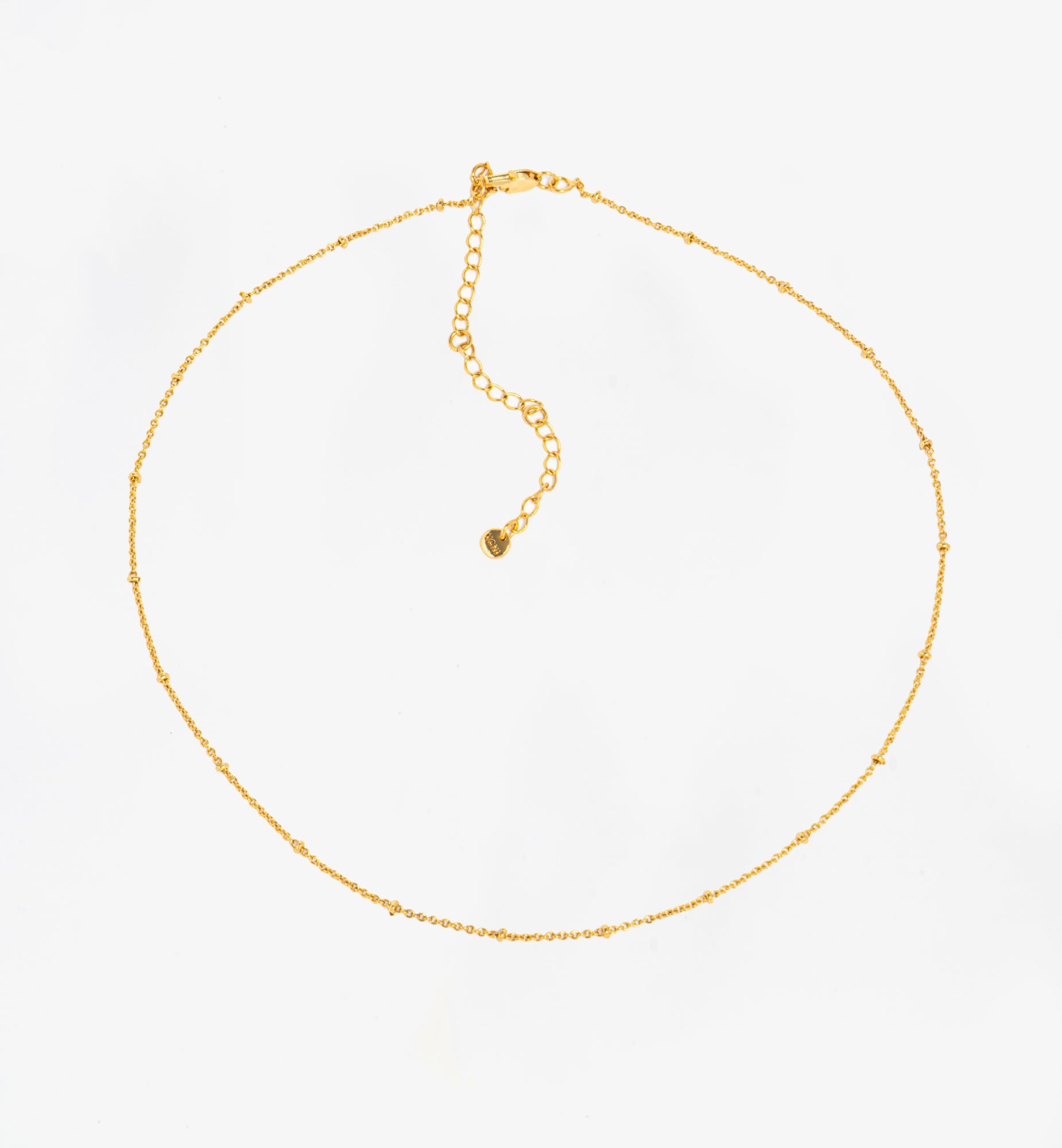 Kin Gold Bead Necklace 18K Gold Plated by Uchi & Soto Jewellery