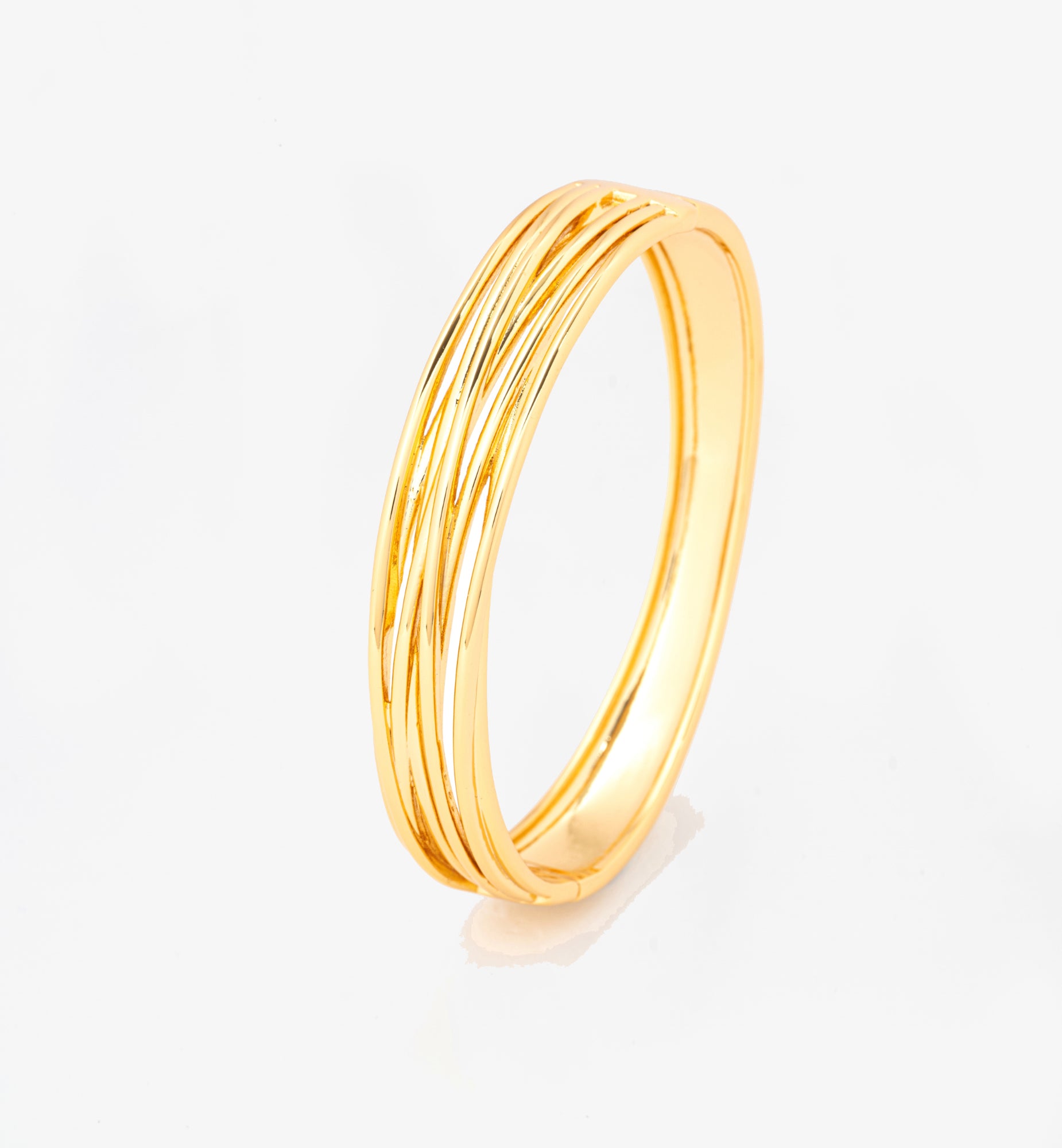 Nami Gold Twist Bangle 18K Gold Plated 18K Gold Plated by Uchi & Soto Jewellery