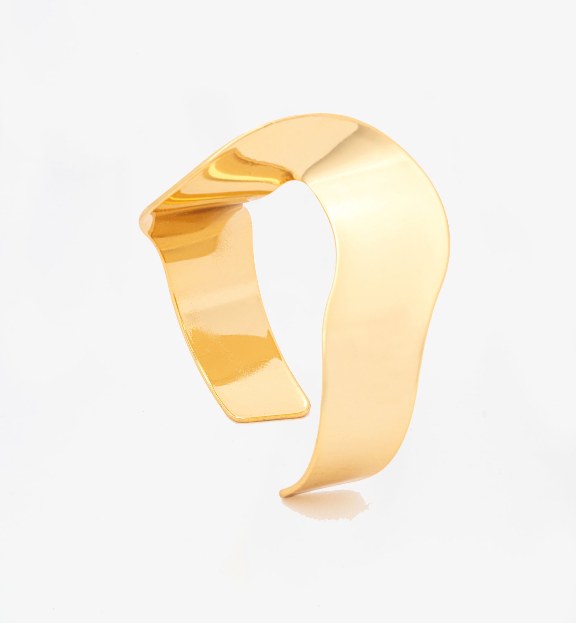 Nami Gold Wave Bangle 18K Gold Plated 18K Gold Plated by Uchi & Soto Jewellery