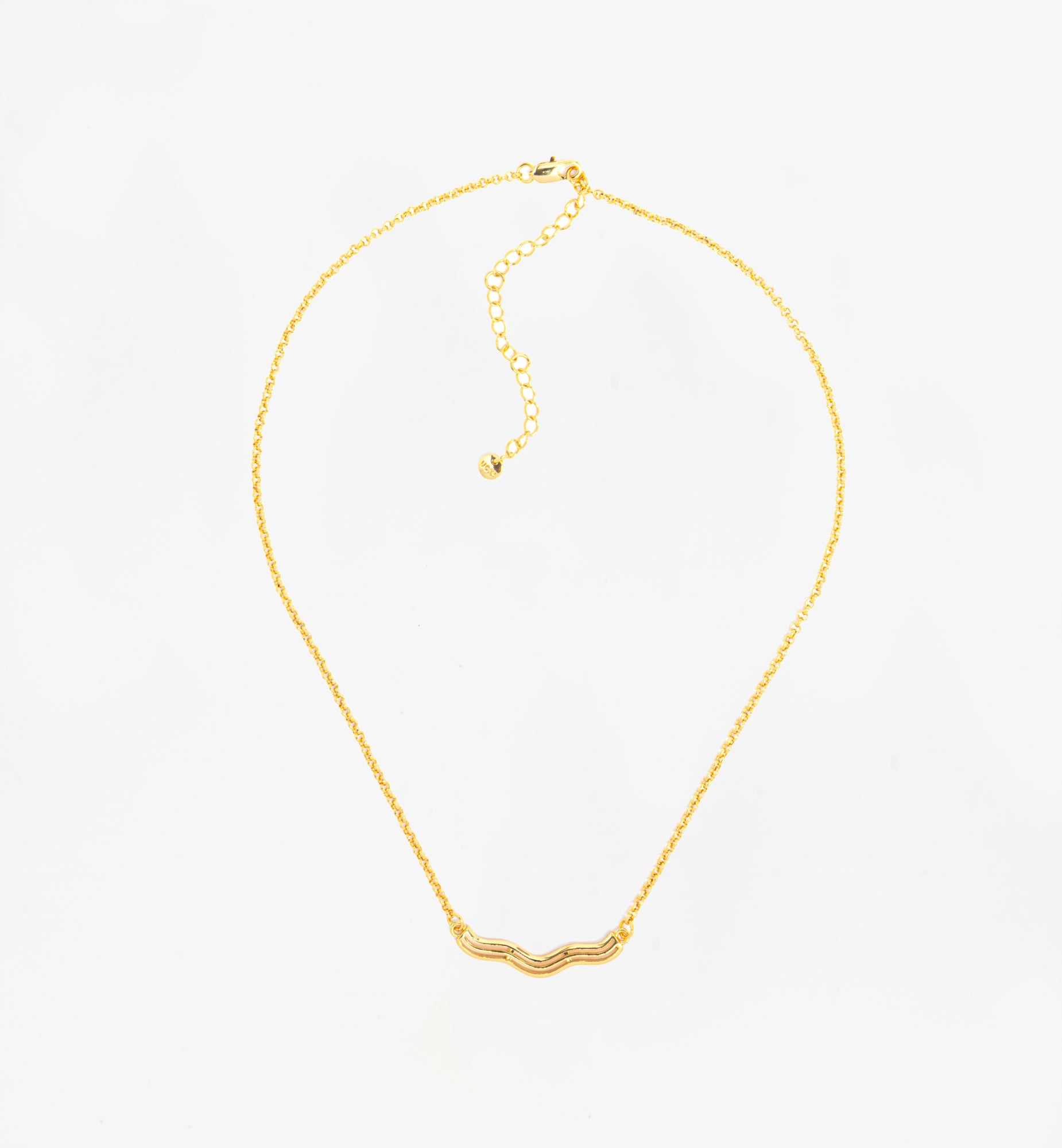 Nami Gold Wave Necklace 18K Gold Plated by Uchi & Soto Jewellery
