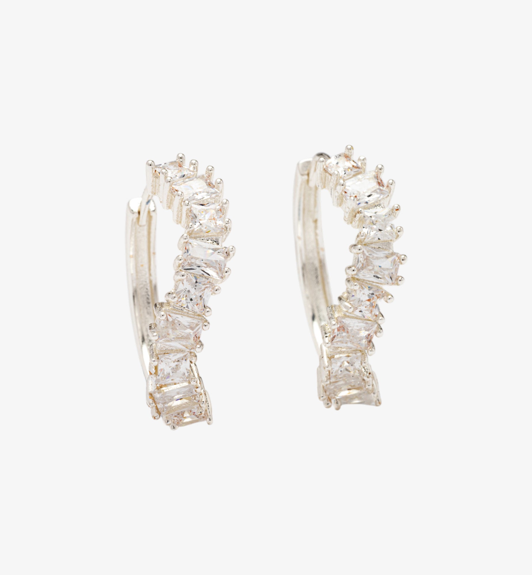 Nami Silver Stone Wave Earrings 925 Sterling Silver by Uchi & Soto Jewellery