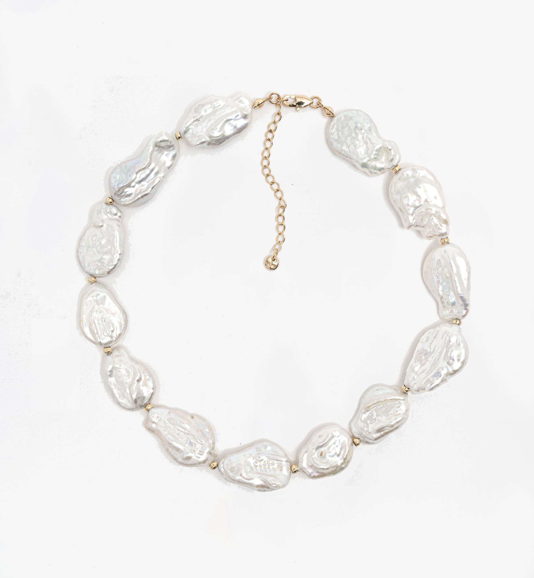 Shinju Gold Baroque Pearl Necklace 18K Gold Plated by Uchi & Soto Jewellery