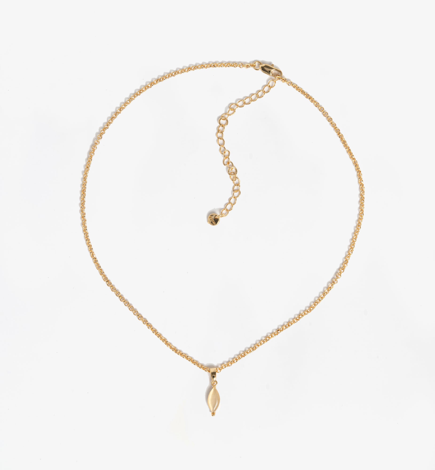 Nekomeishi Cream Cats Eye Pendant 18K Gold Plated Semi Precious Stone  18K Gold Plated by Uchi & Soto Jewellery