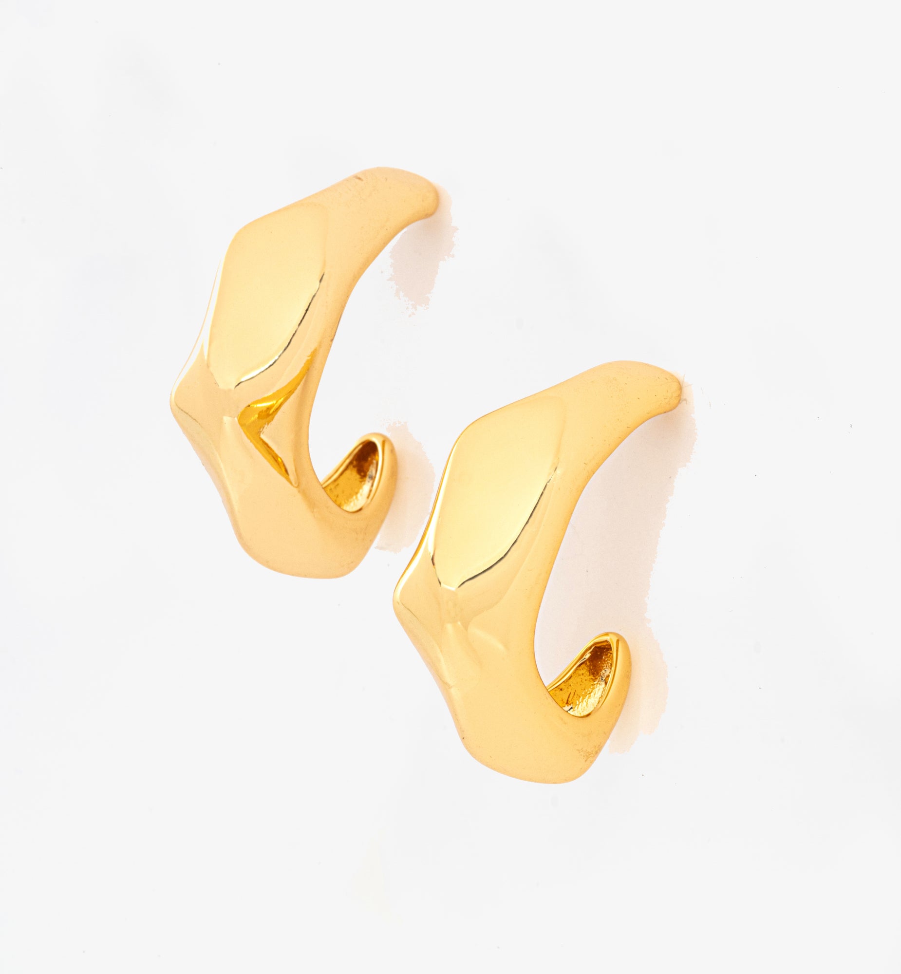 Nami Gold Hammered Earrings 18K Gold Plated  18K Gold Plated by Uchi & Soto Jewellery