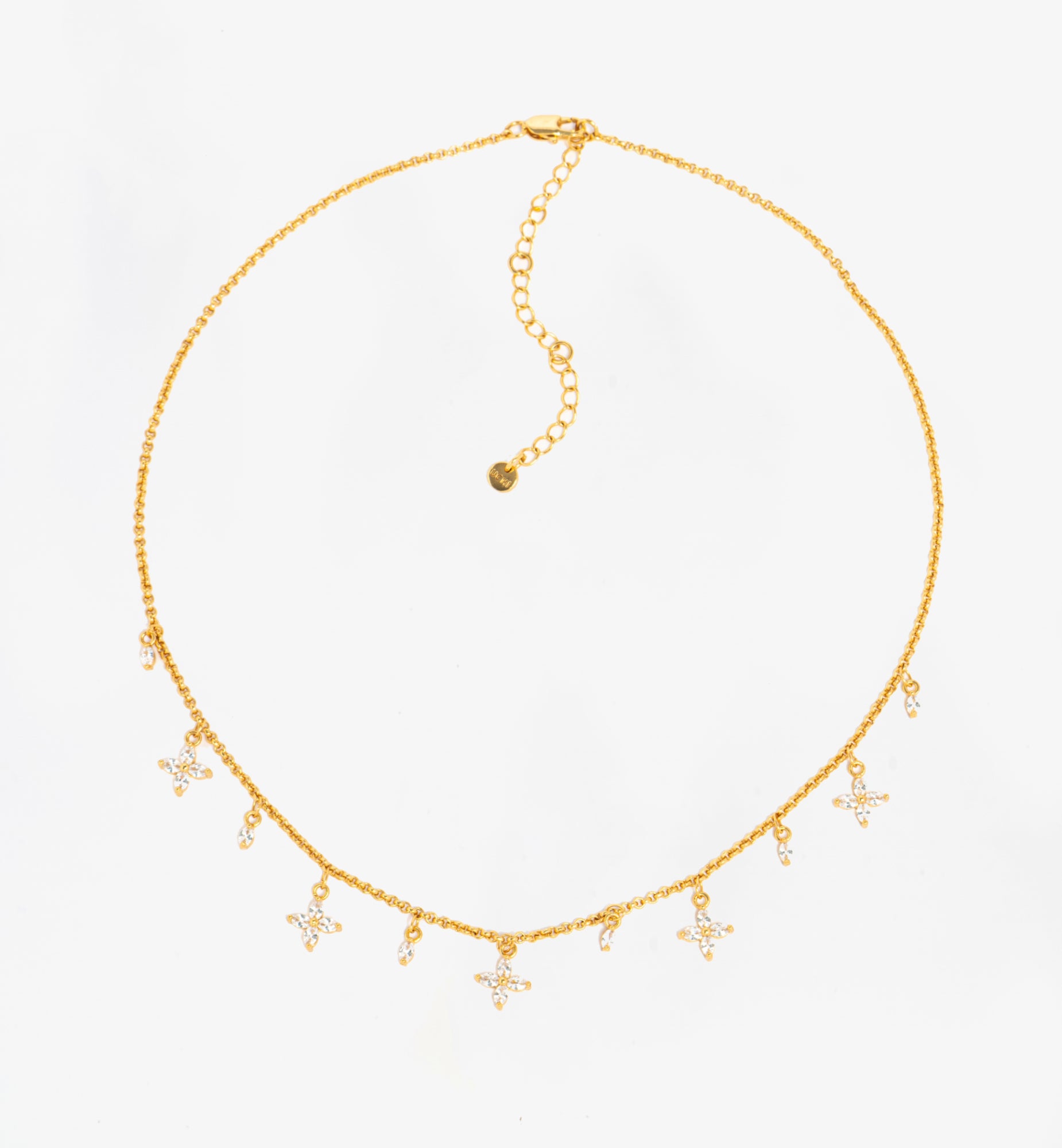 Kinmokusei Gold Floral Necklace  18K Gold Plated by Uchi & Soto Jewellery