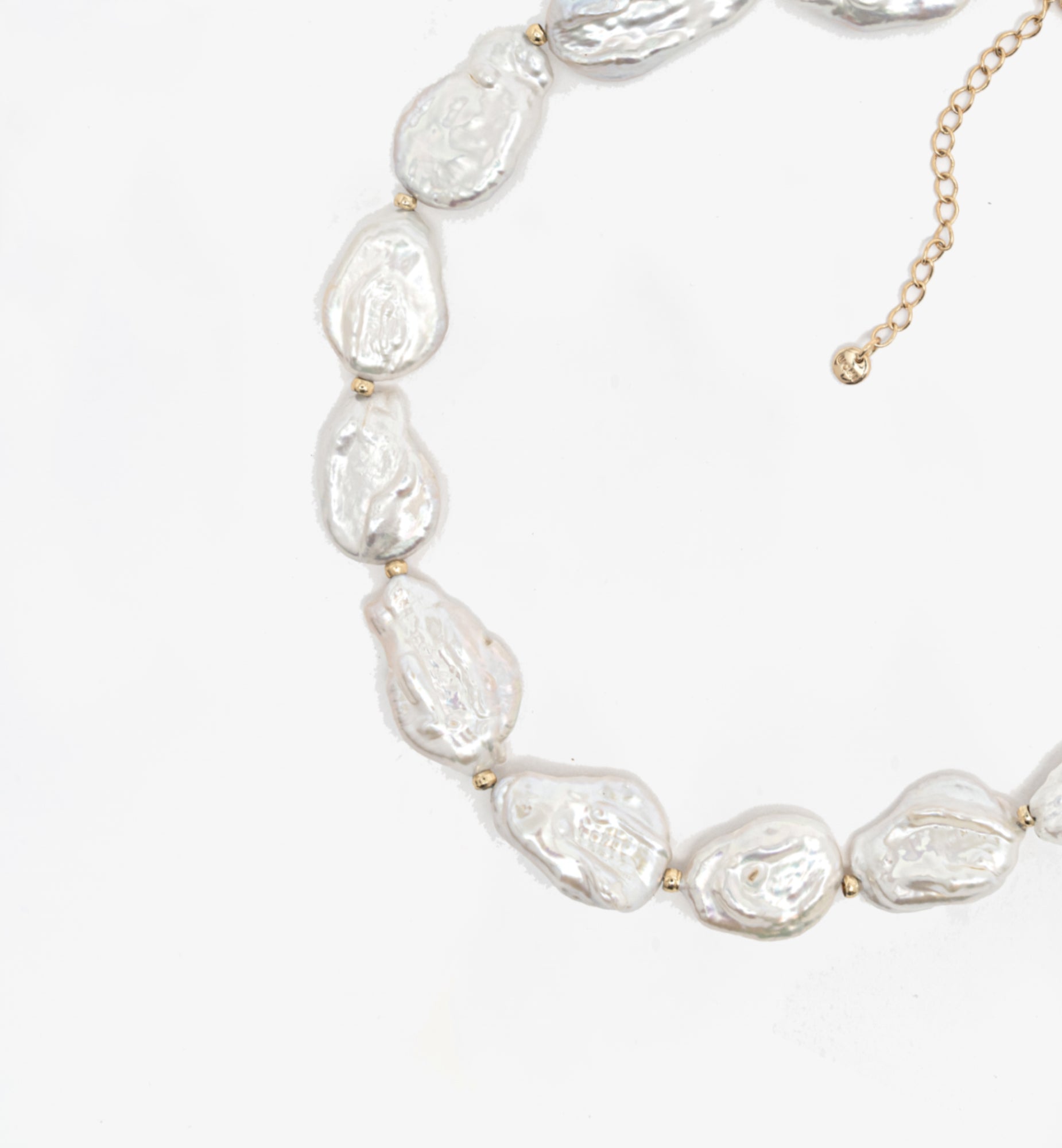 Shinju Gold Baroque Pearl Necklace