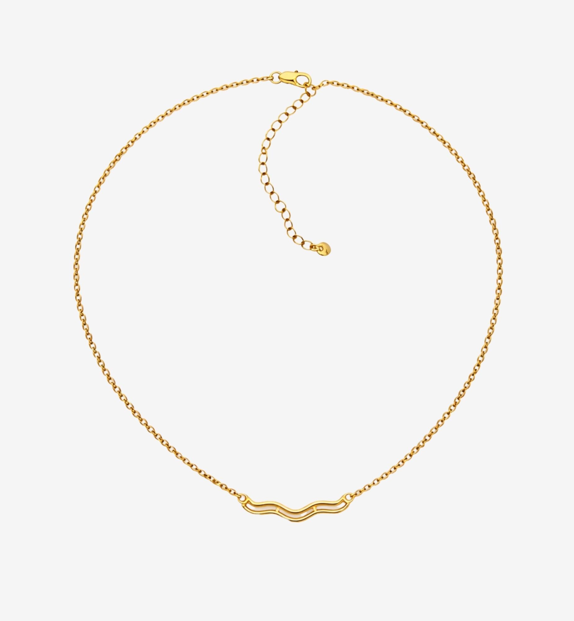 Nami Gold Wave Necklace