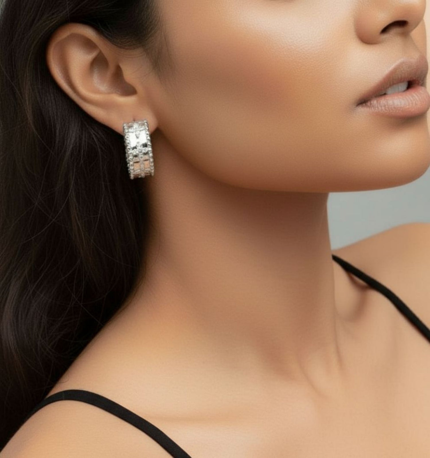 Kinmokusei Silver Floral Necklace + Earrings + Bangle