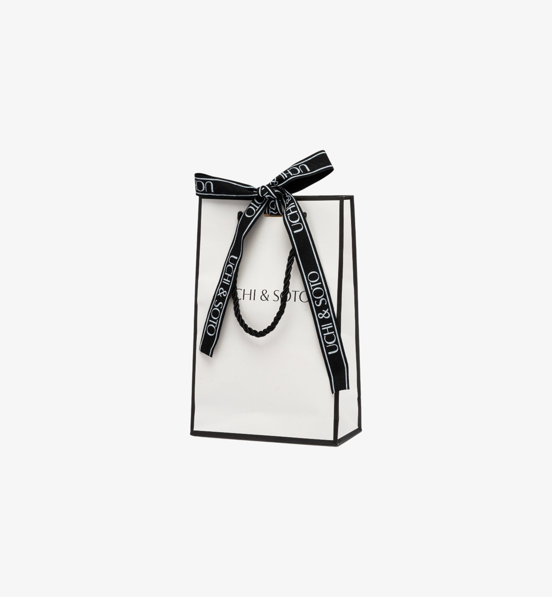 uchi soto gift bag with ribbon and rope handle