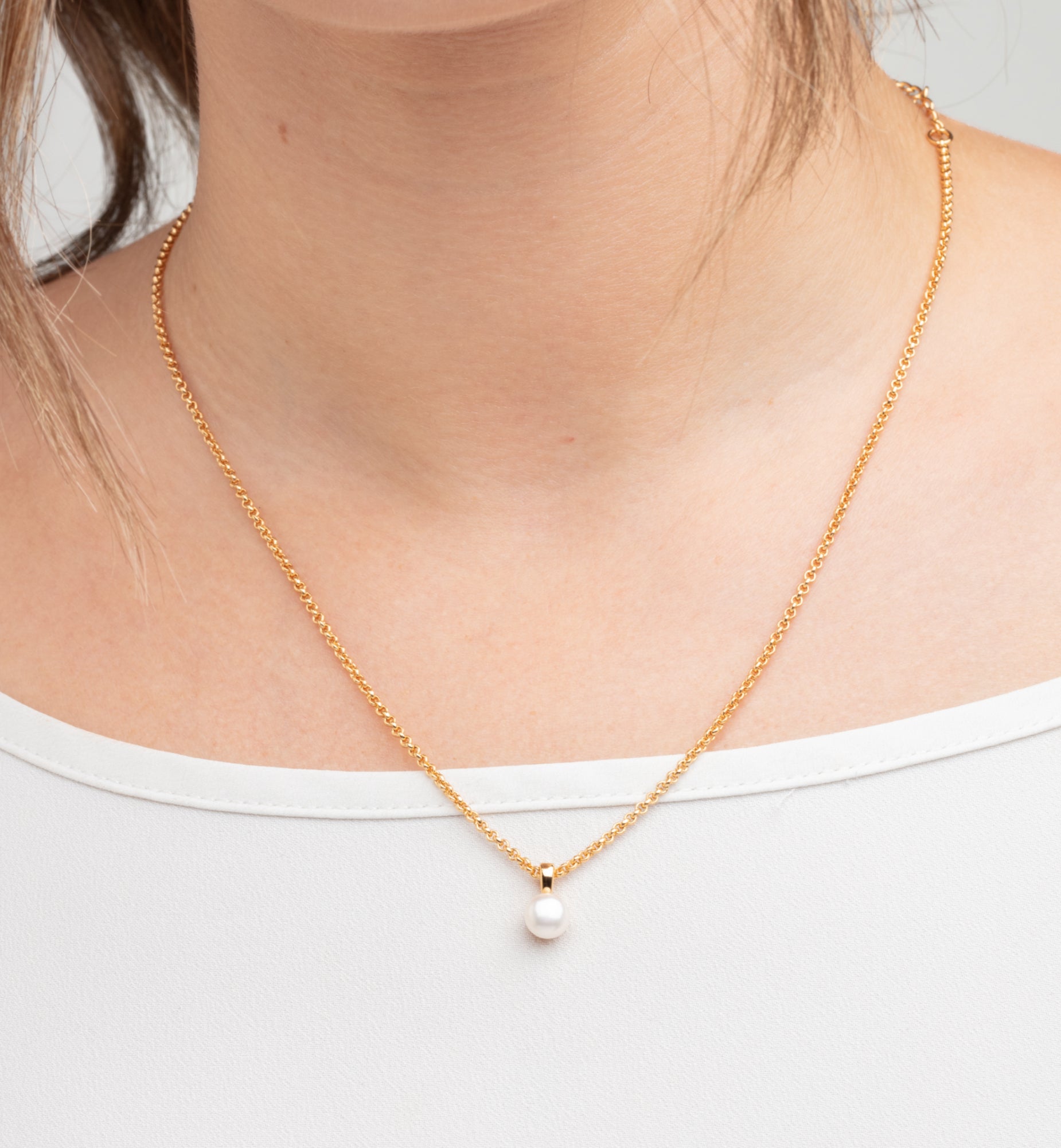 Shinju Gold Pearl Necklace 18K Gold Plated Freshwater Pearls 18K Gold Plated by Uchi & Soto Jewellery