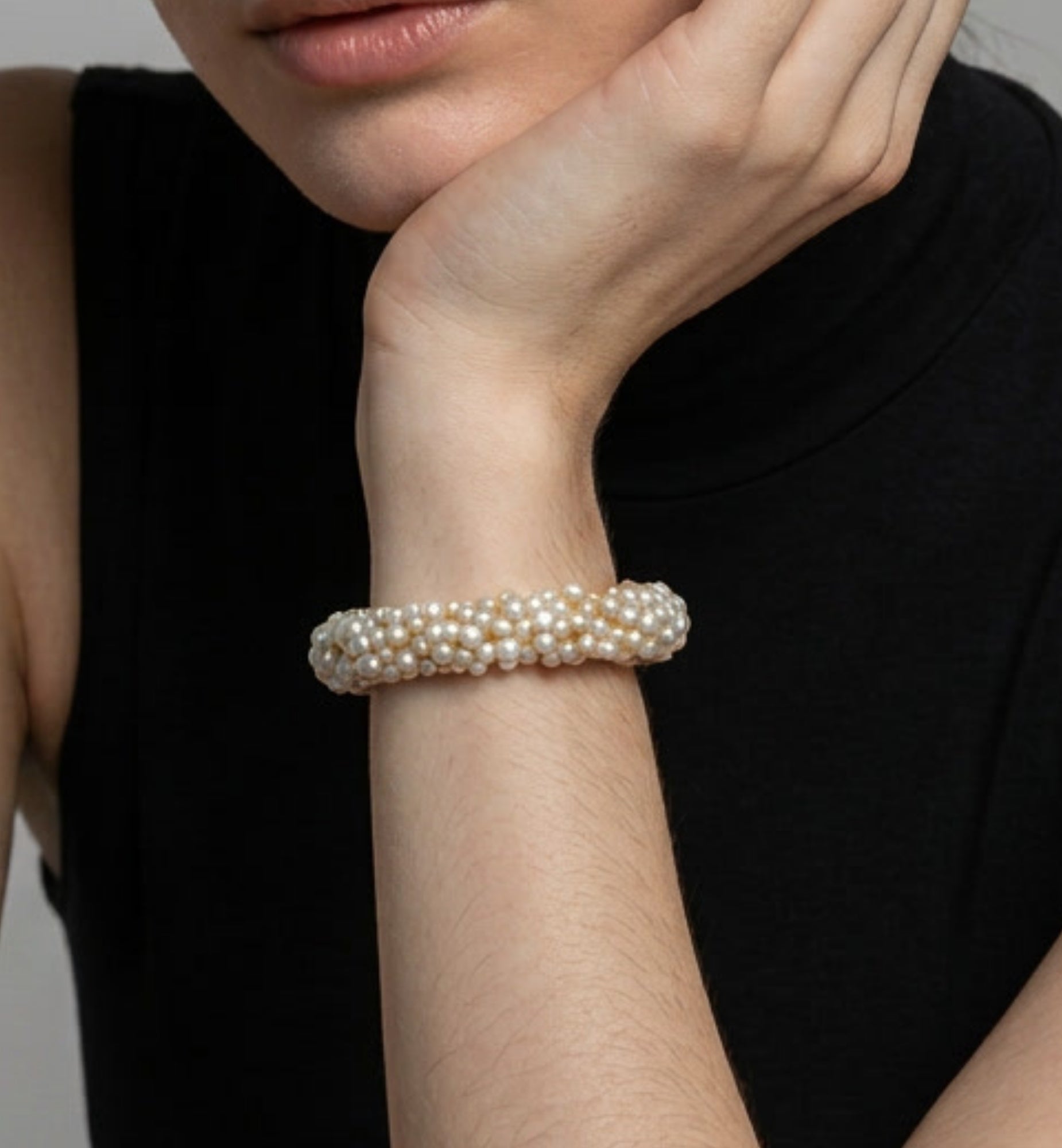 Shinju Gold Chunky Pearl Bangle