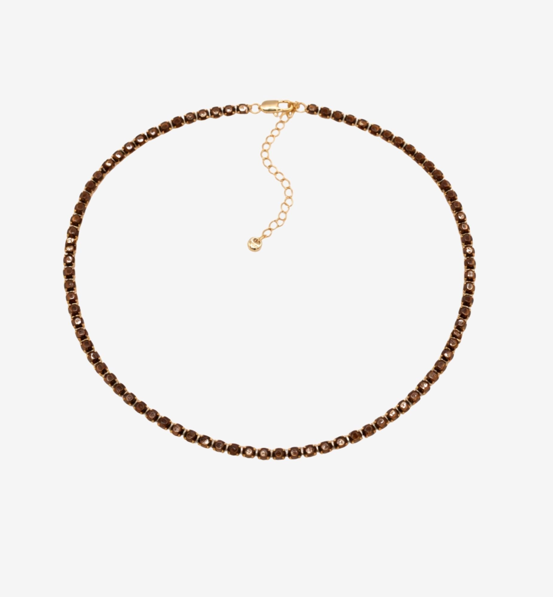 Shikaku Brown Tennis Necklace