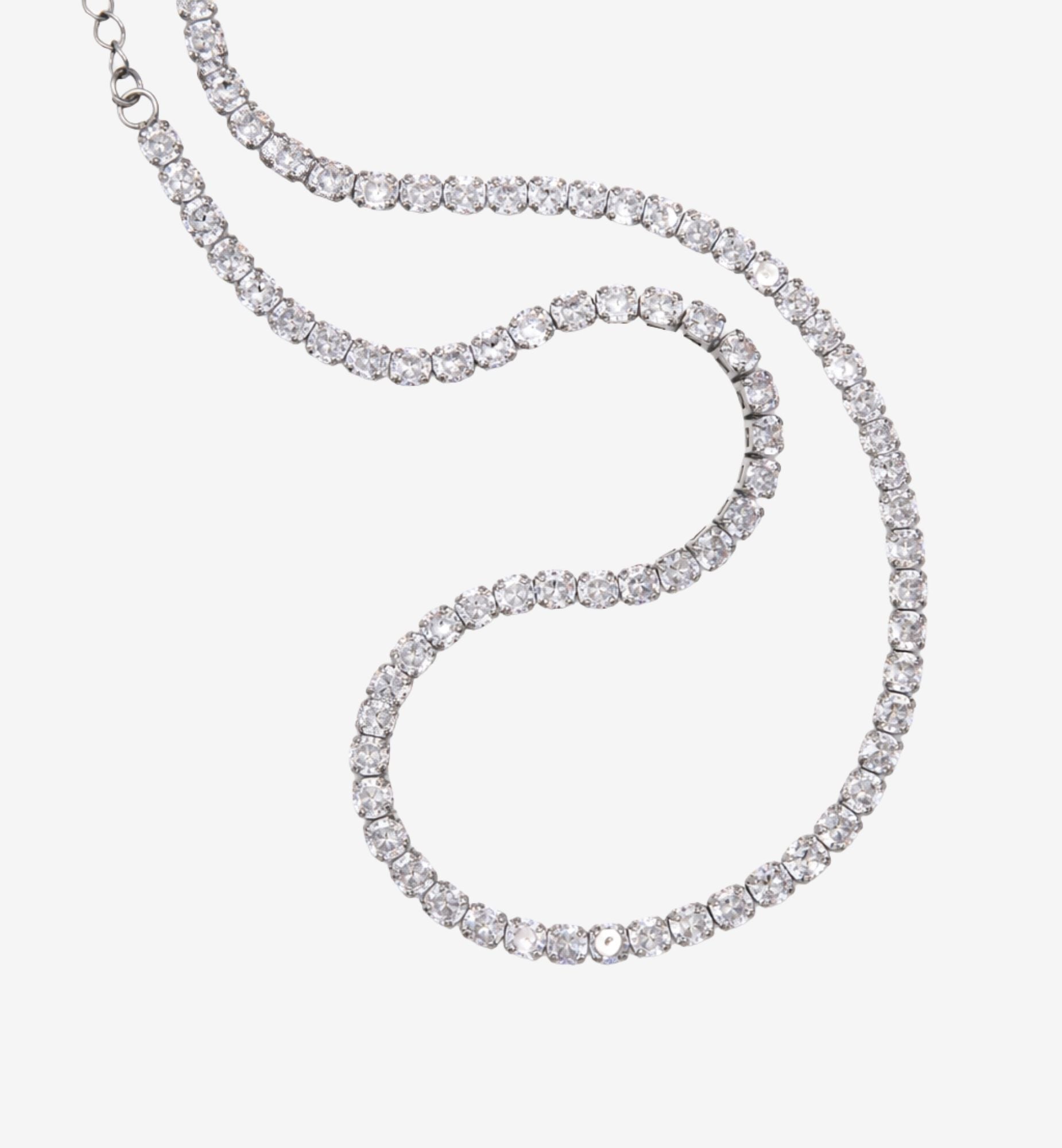 Shikaku Silver Tennis Necklace