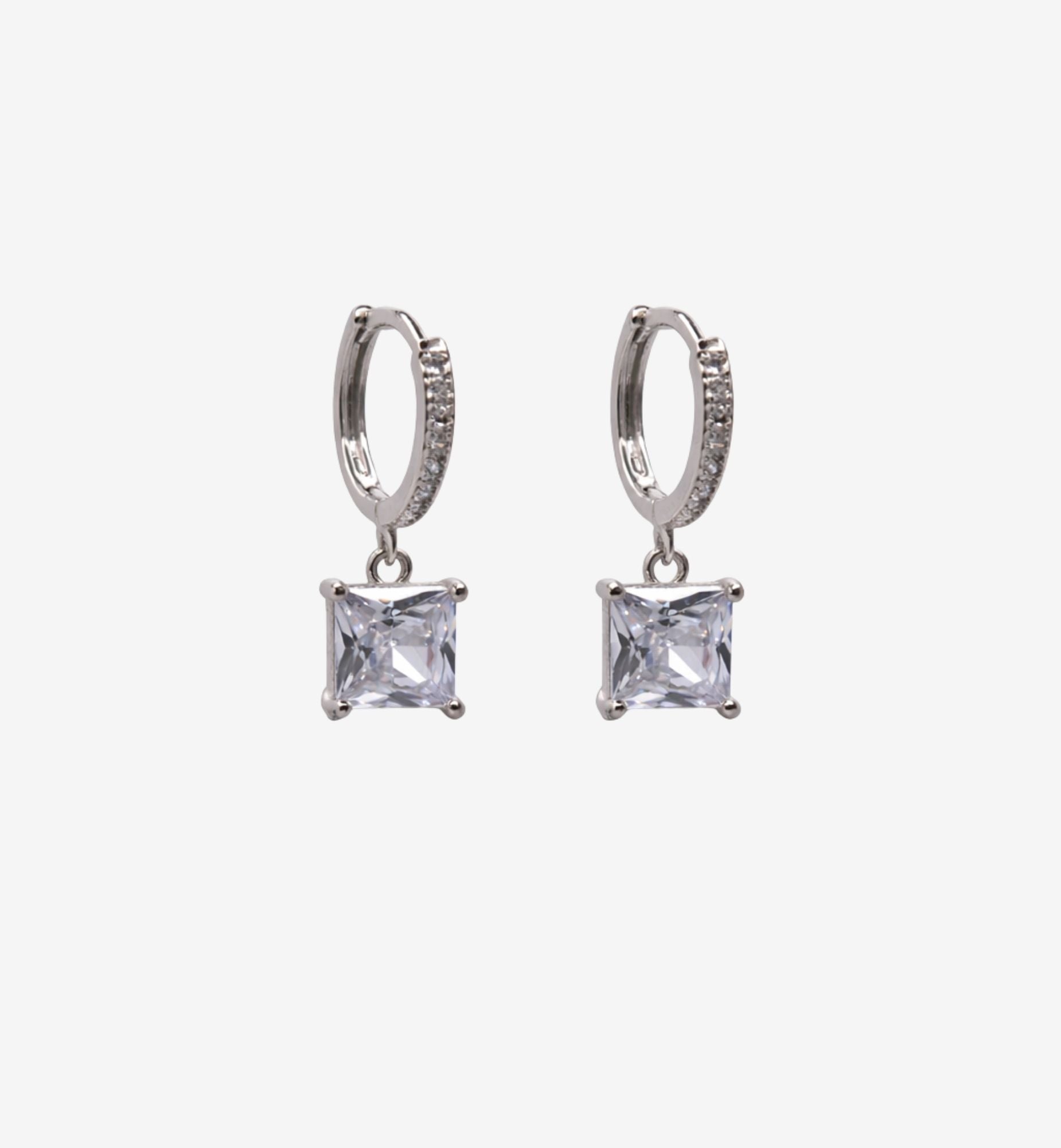Shikaku Silver Stone Earrings