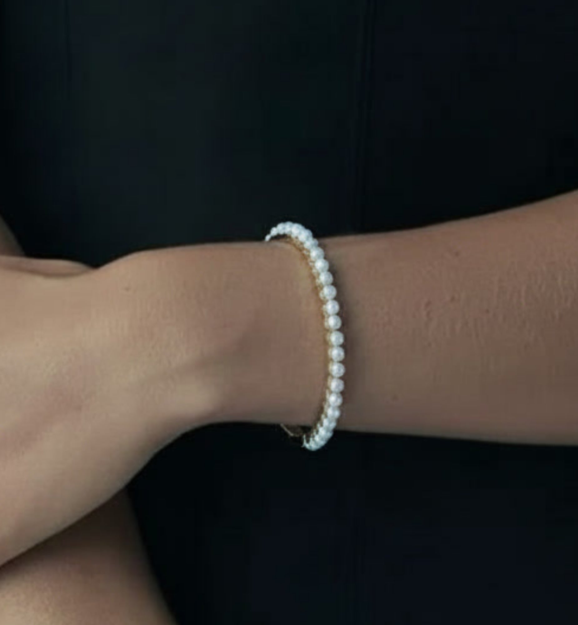 Shinju Gold Pearl Bangle