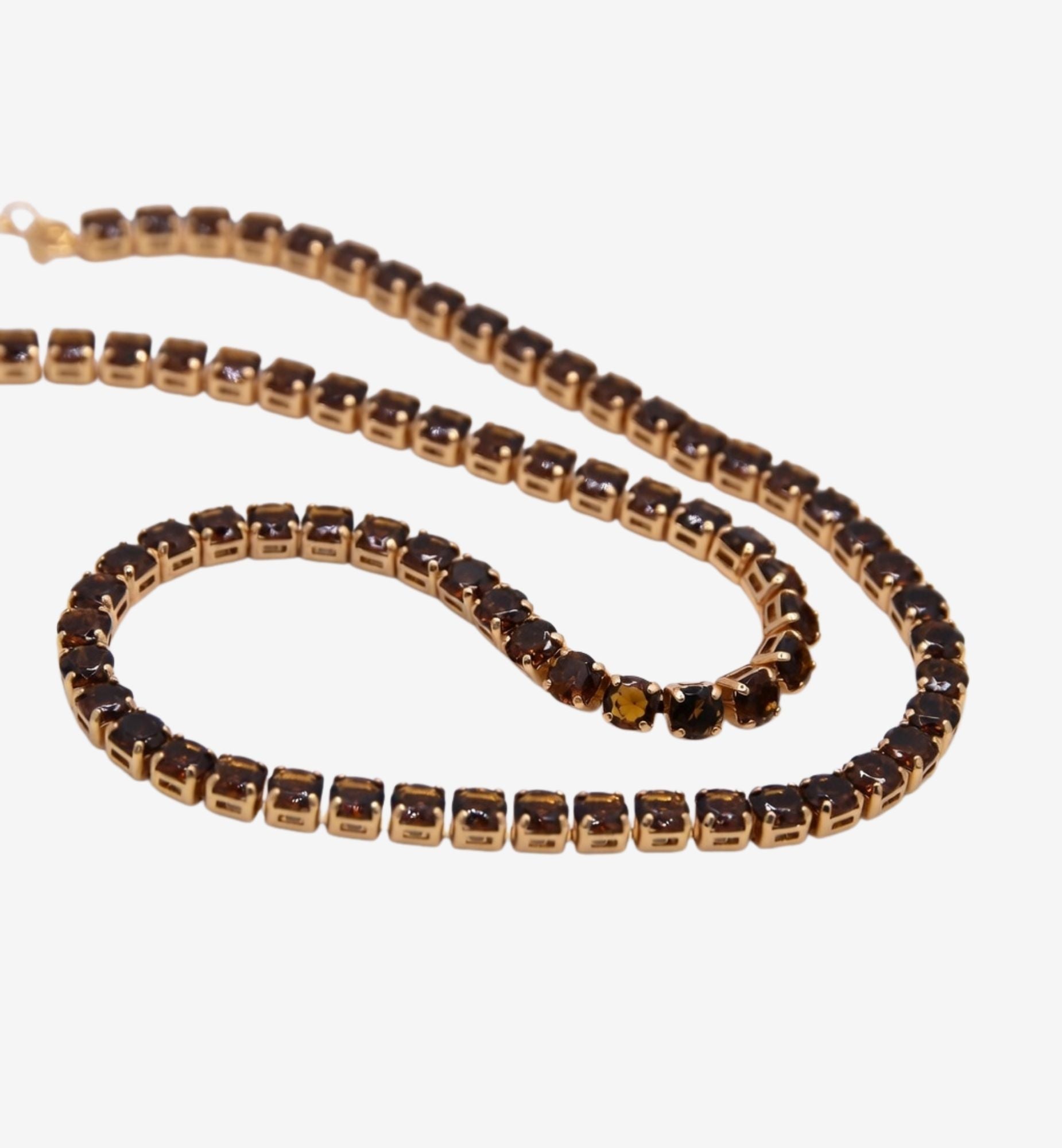 Shikaku Brown Tennis Necklace