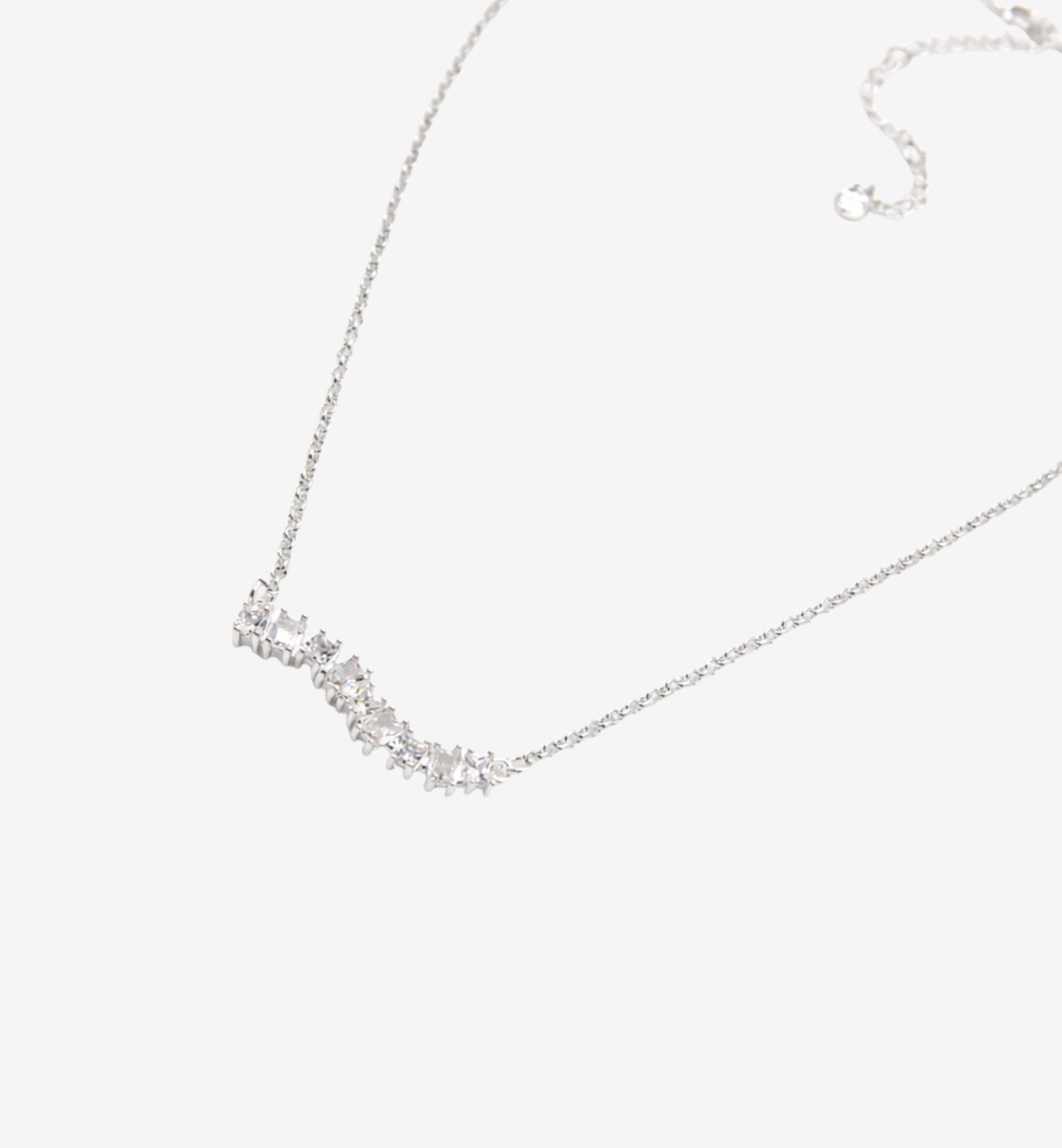 Nami Silver Stone Wave Necklace