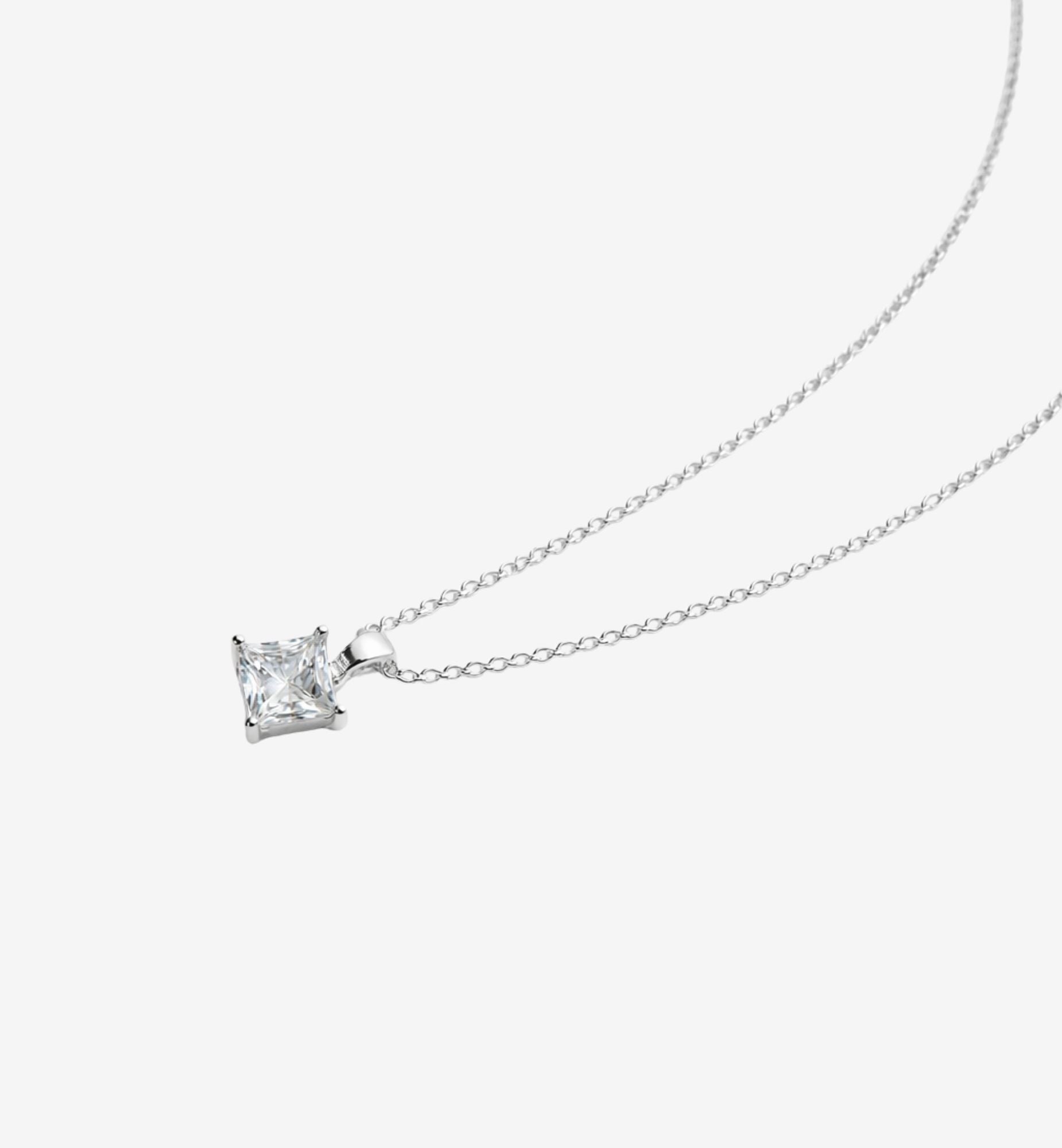 Shikaku Silver Stone Pendant Necklace