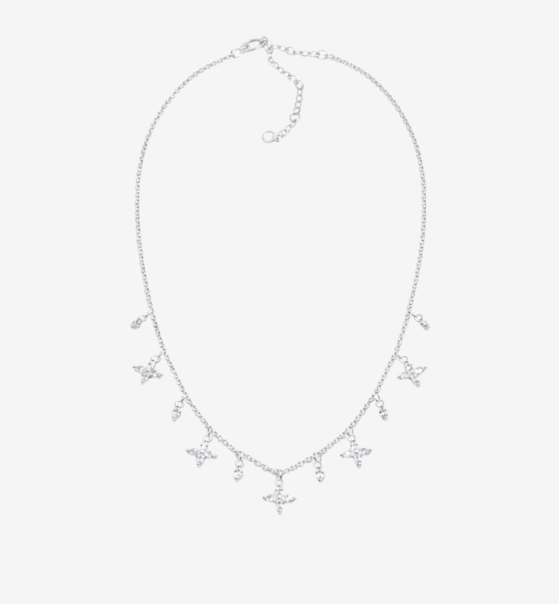 Kinmokusei Silver Floral Necklace