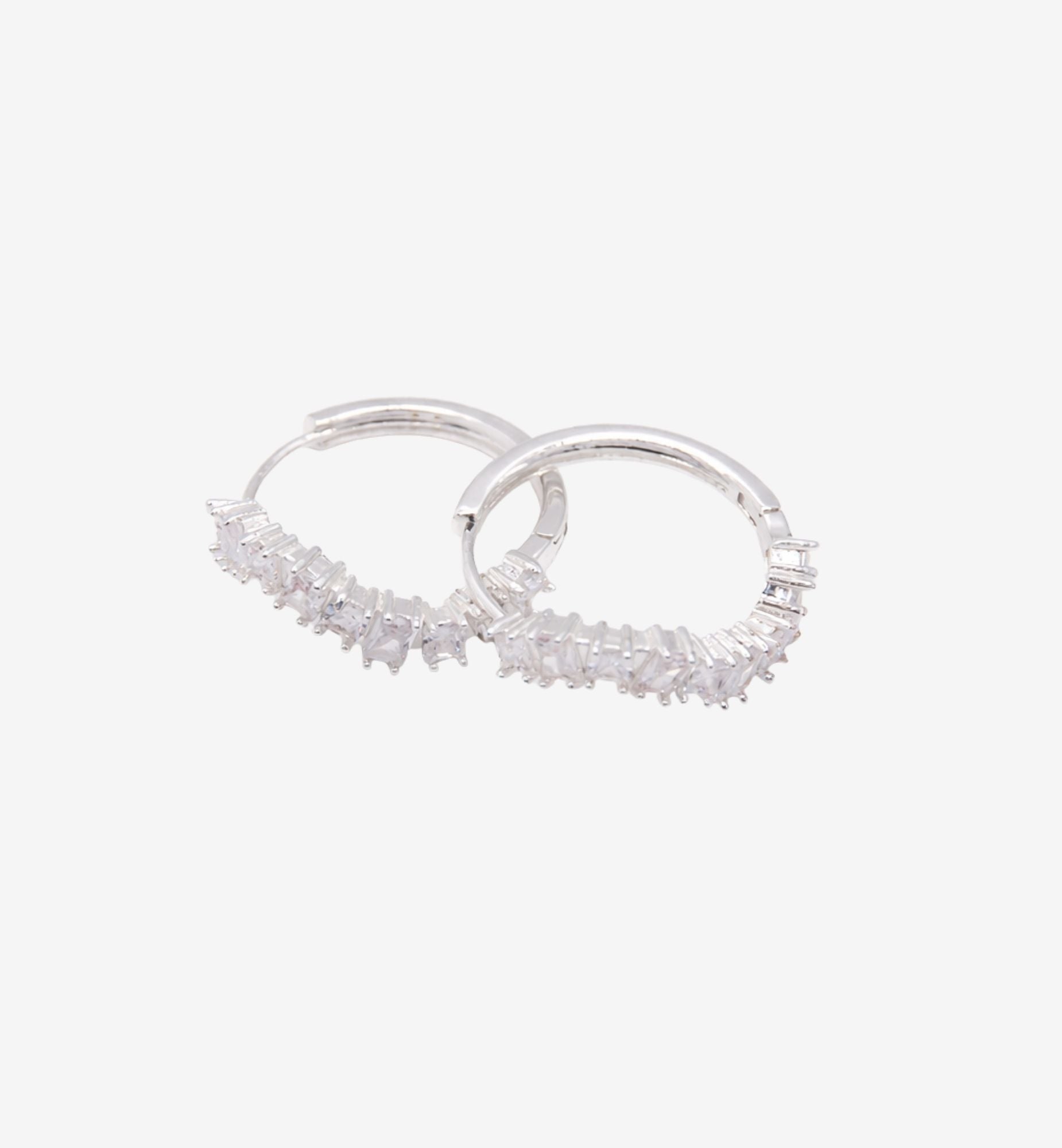 Nami Silver Stone Wave Earrings