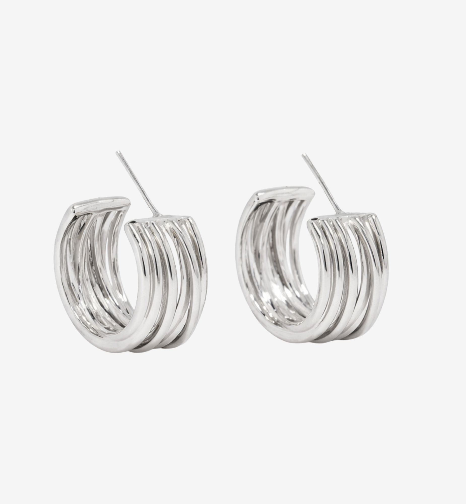 Nami Silver Twist Earrings