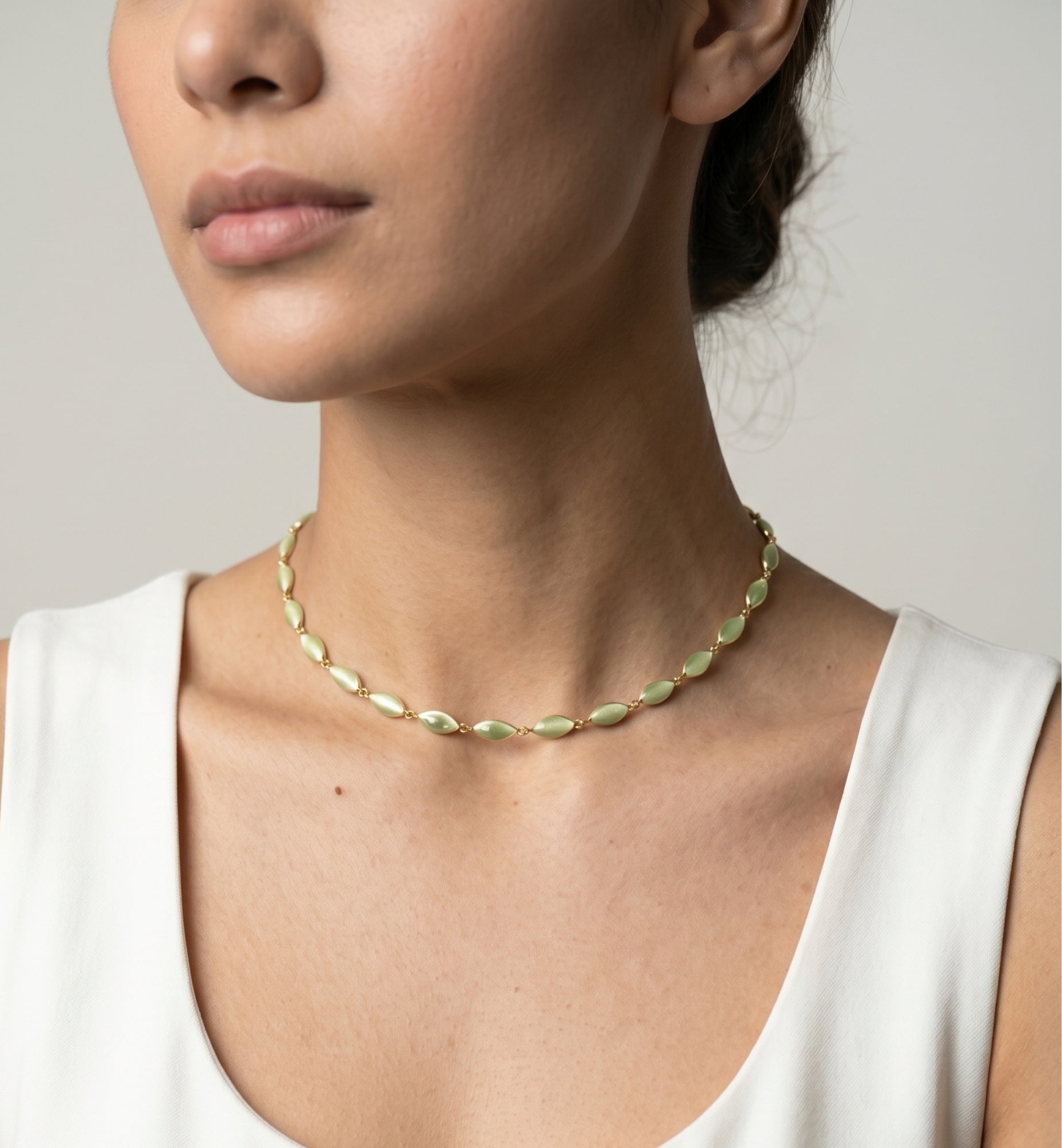 Nekomeishi Green Cats Eye Necklace