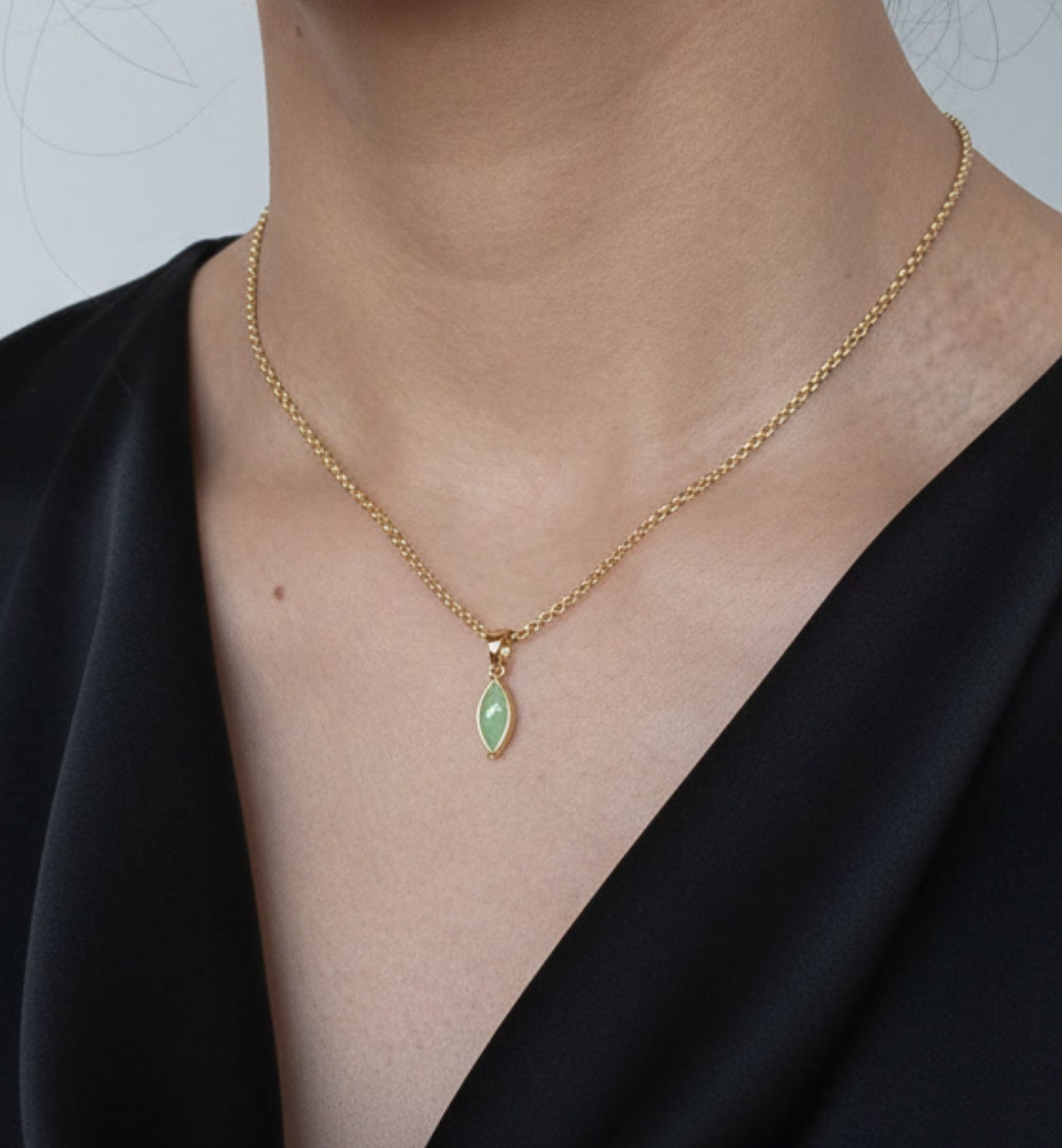 Nekomeishi Green Cats Eye Pendant