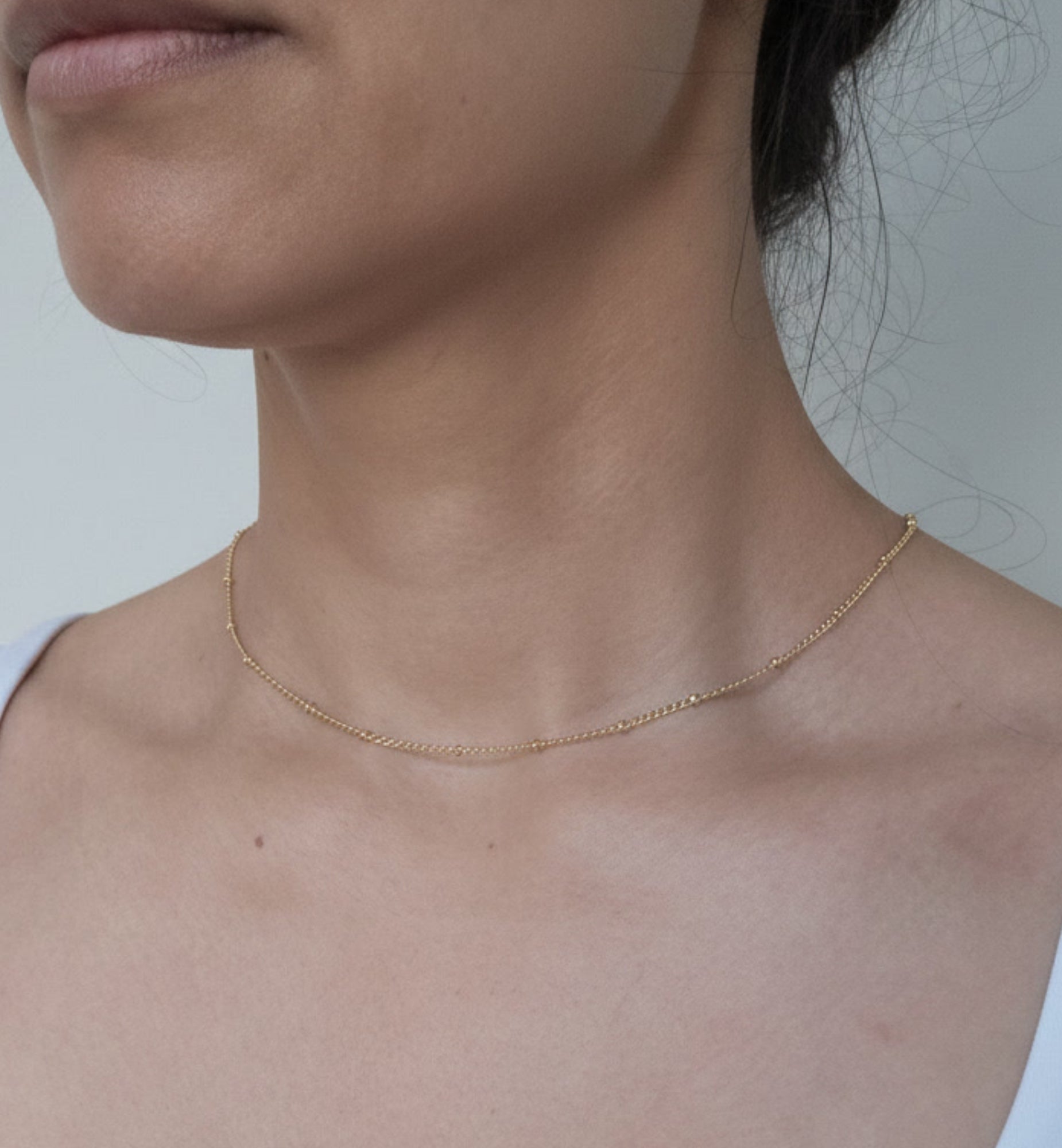 Kin Gold Bead Necklace | 18K Gold Plated | Uchi & Soto