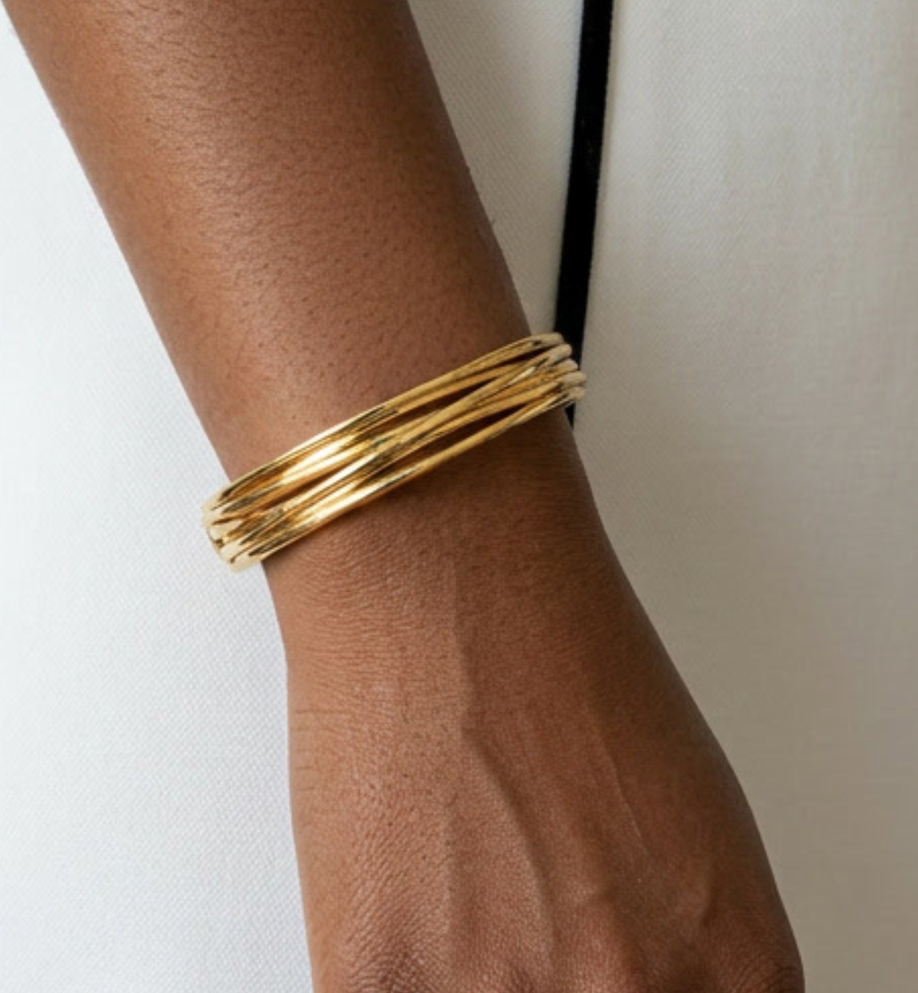 Nami Gold Twist Earrings + Bangle