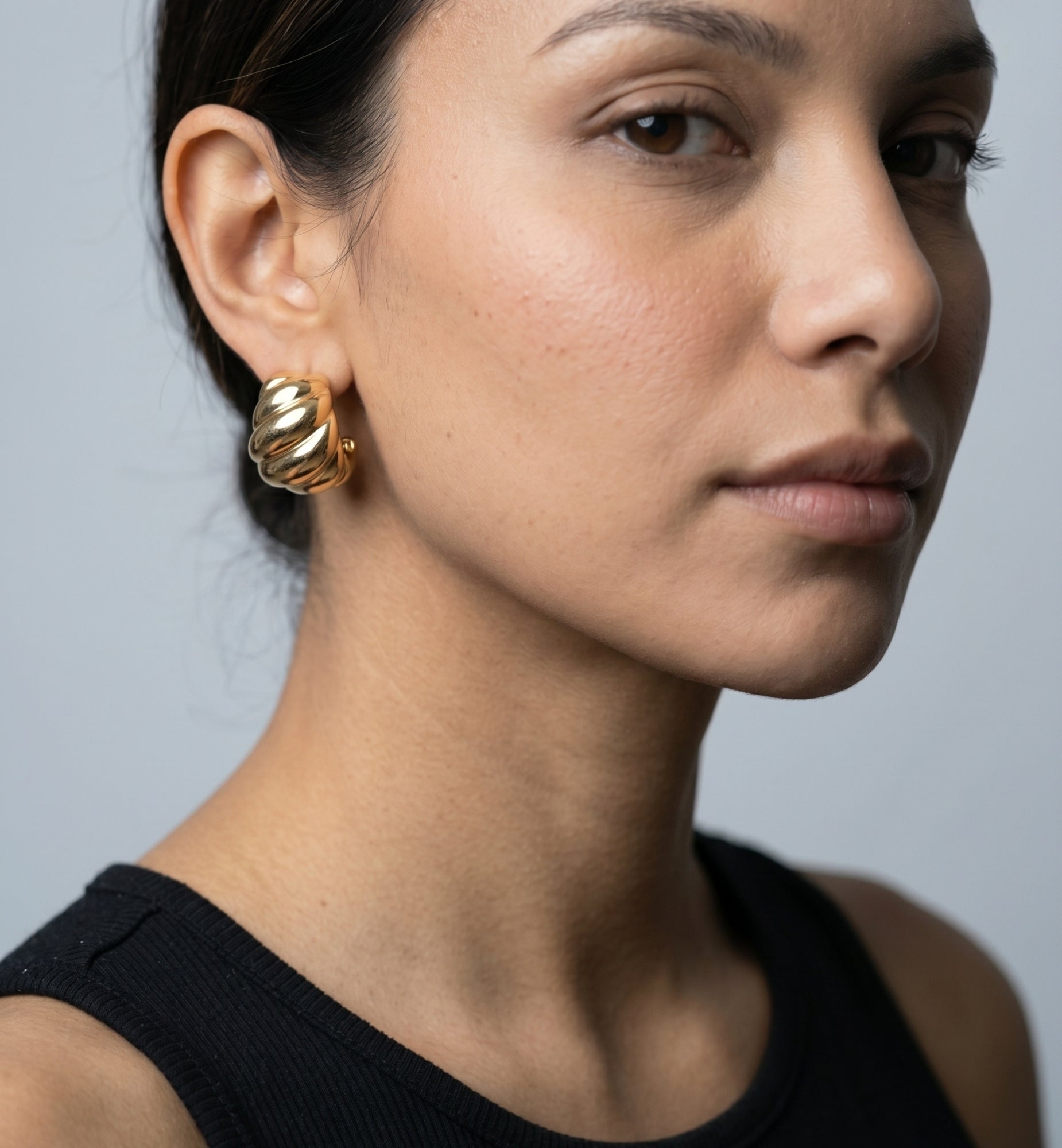 Chunky Gold Wave Earrings
