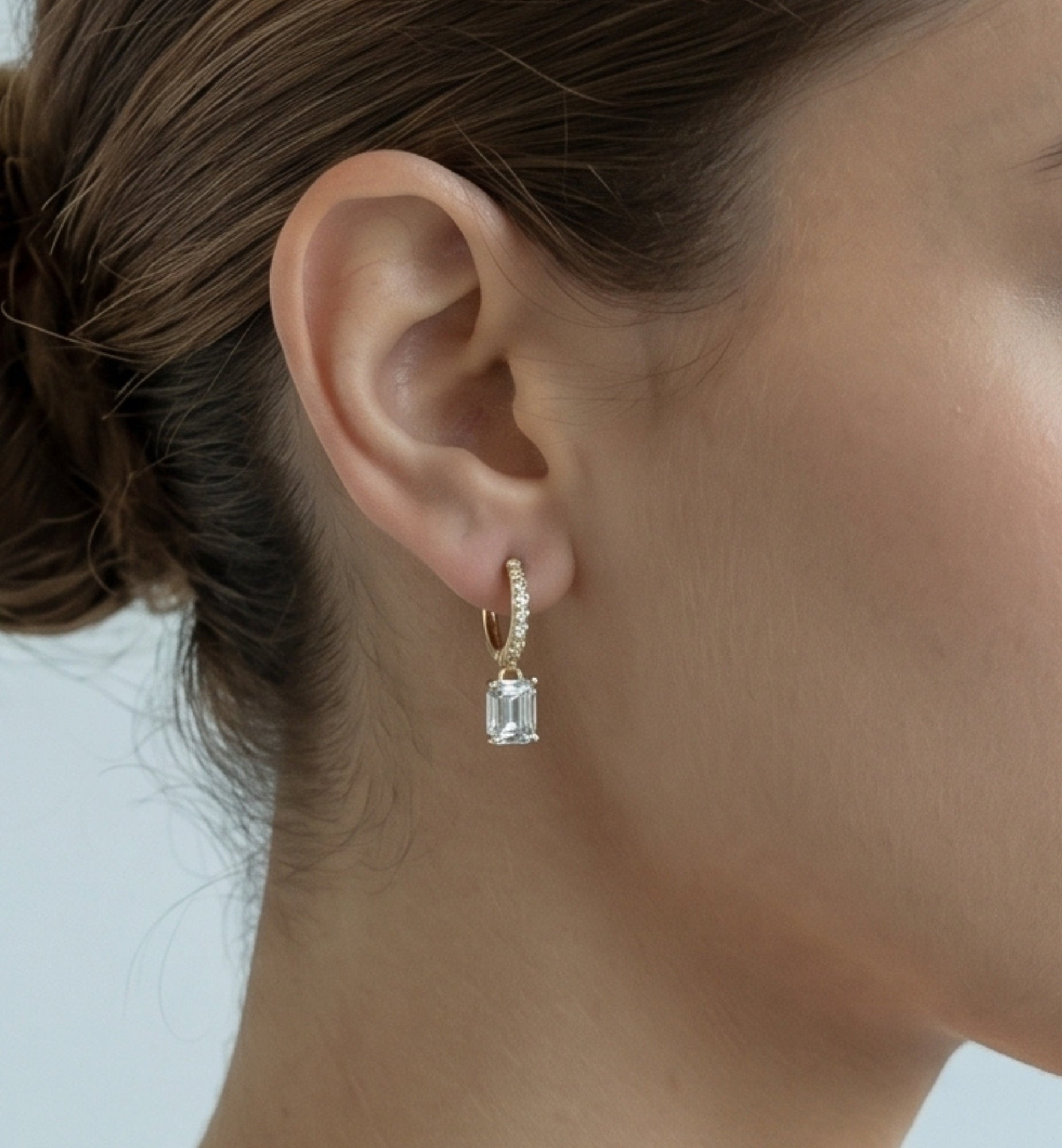 Shikaku Gold Stone Earrings + Necklace