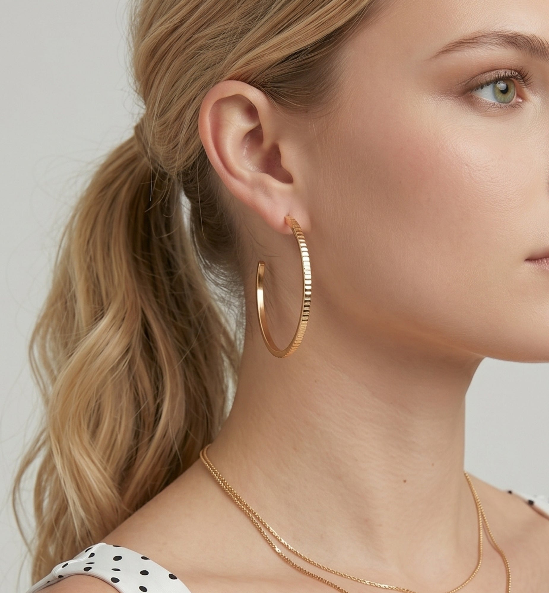 Shikaku Gold Hoop Earrings