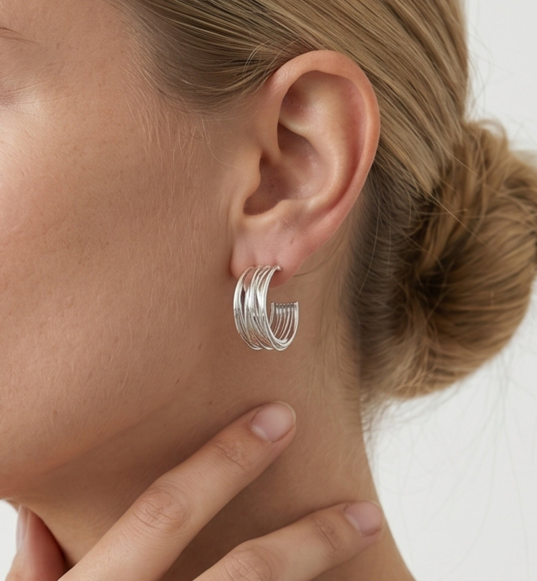 Nami Silver Twist Earrings