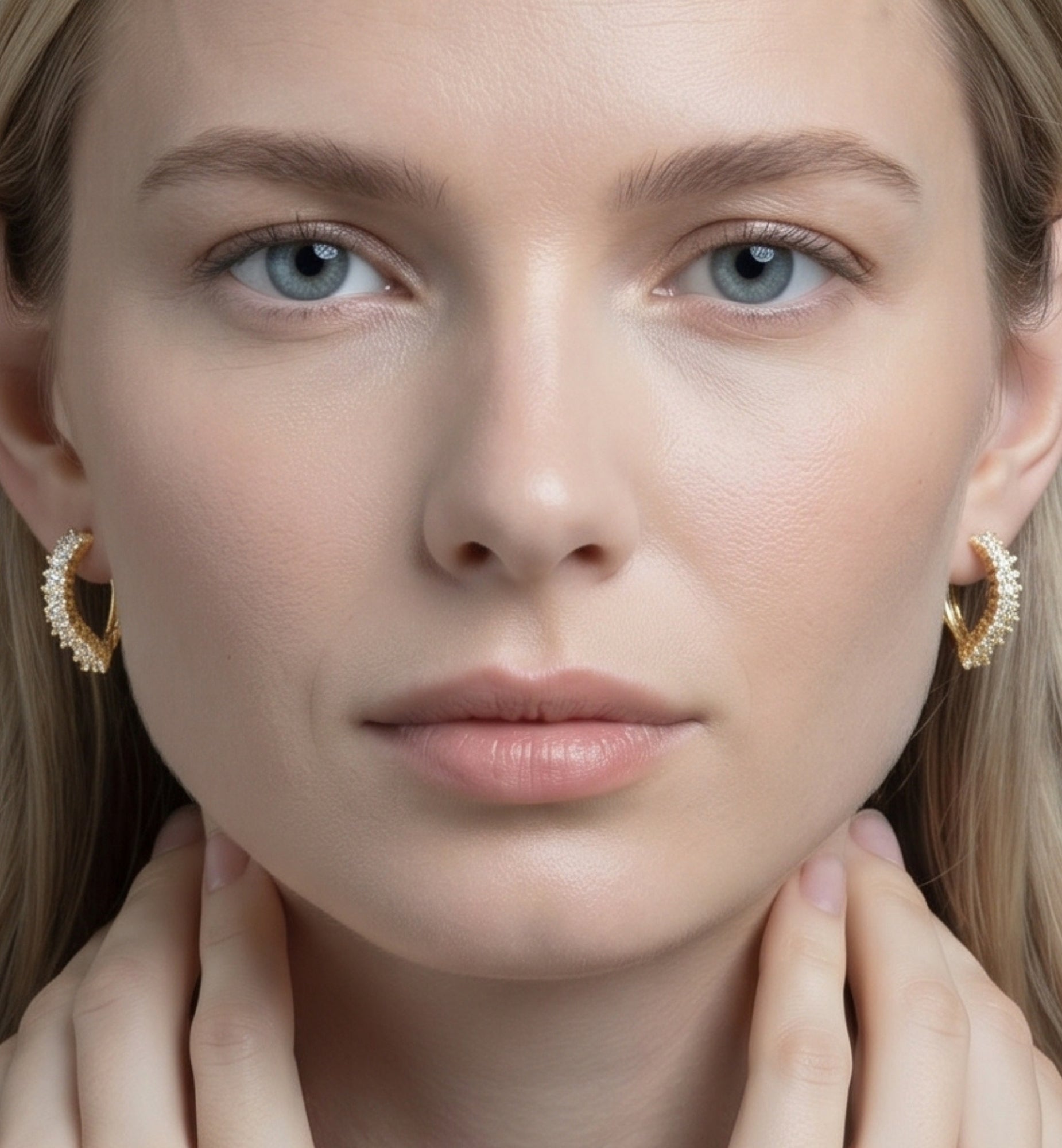 Nami Gold Stone Wave Earrings