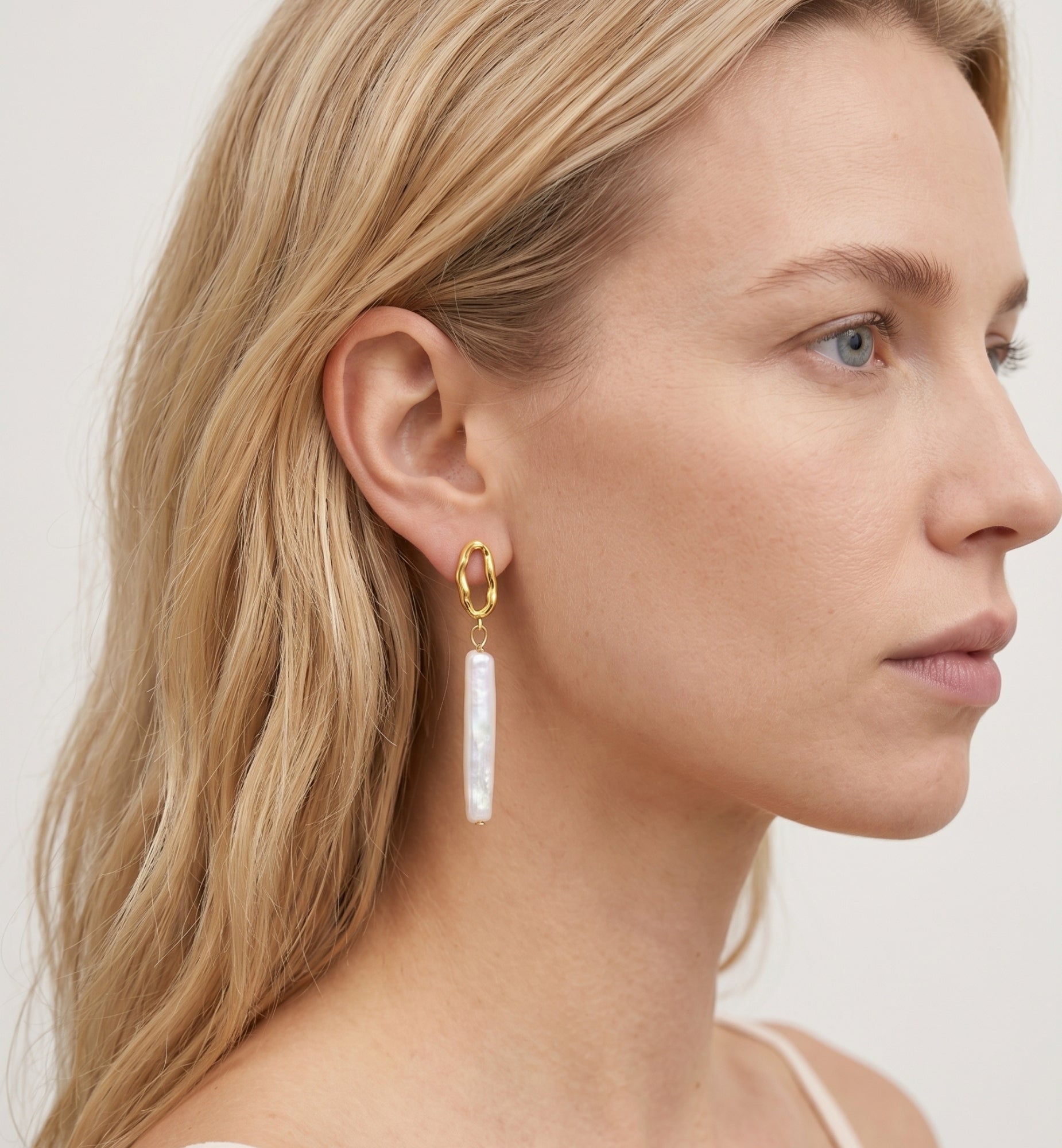Shinju Gold Pearl Drop Earrings