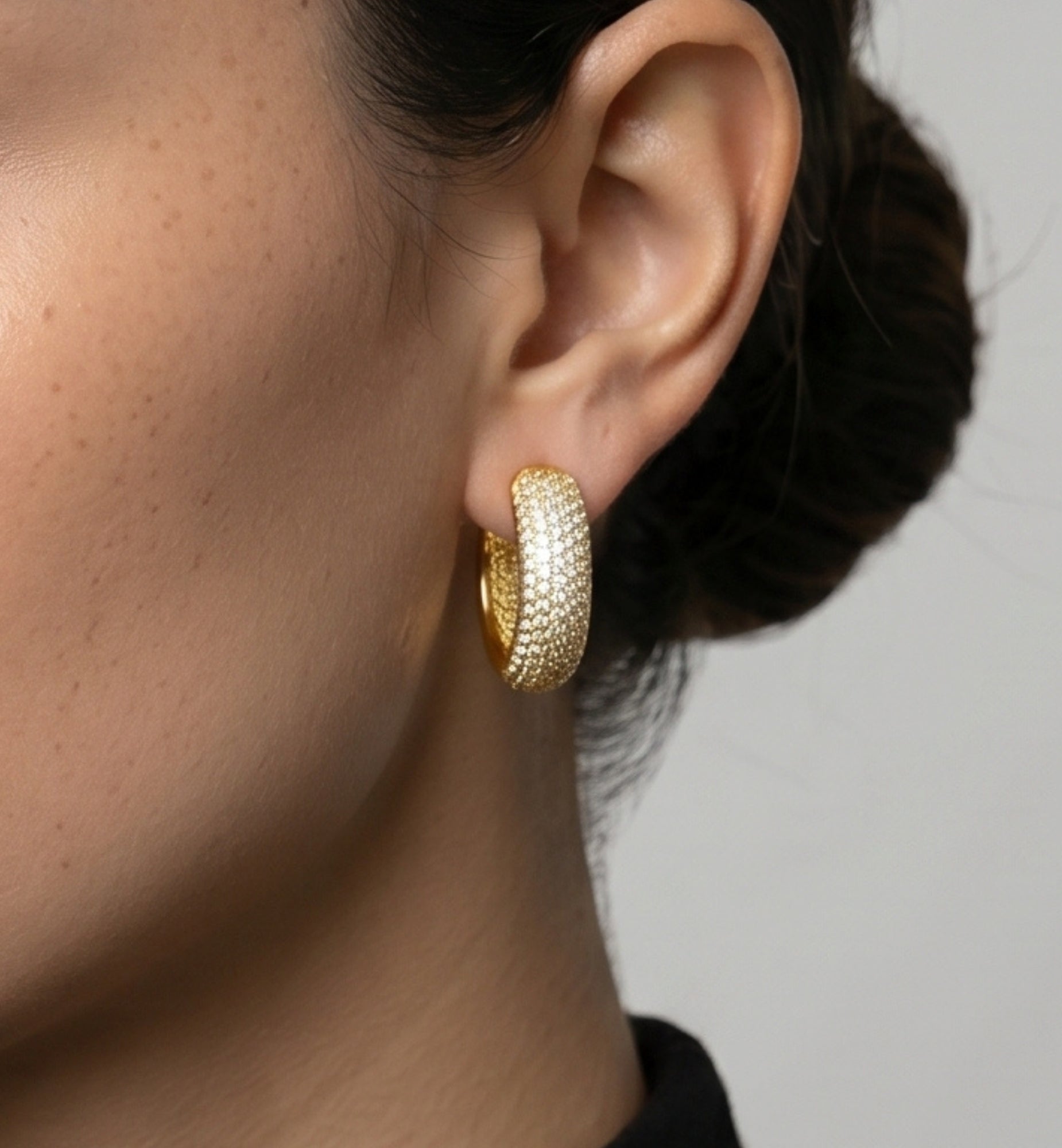 Kin Gold Pave Earrings