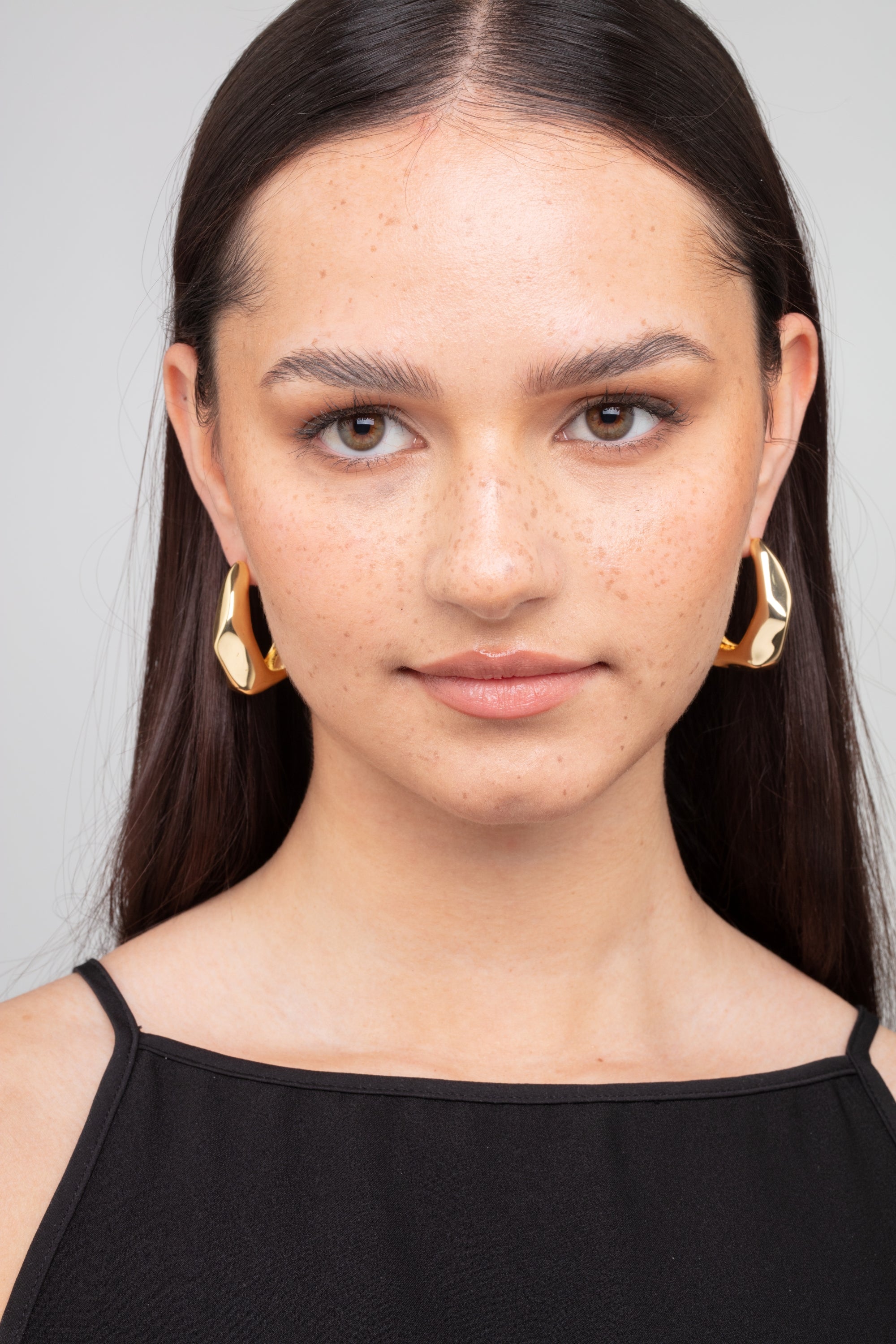 Nami Gold Hammered Earrings