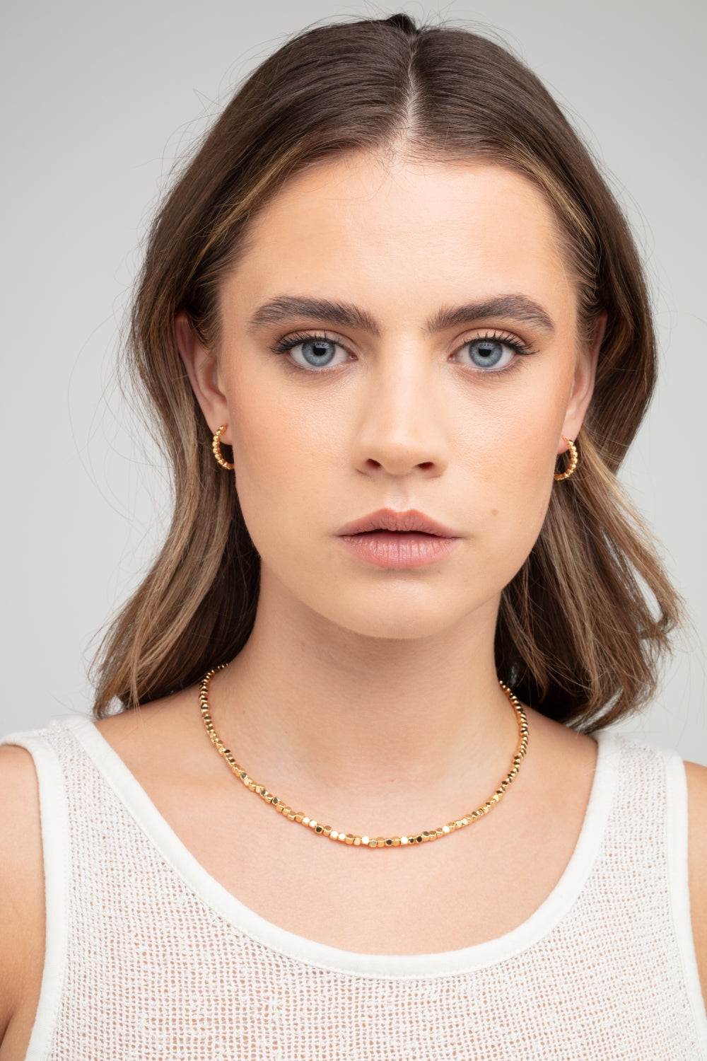 Shikaku Gold Medium Bead Necklace