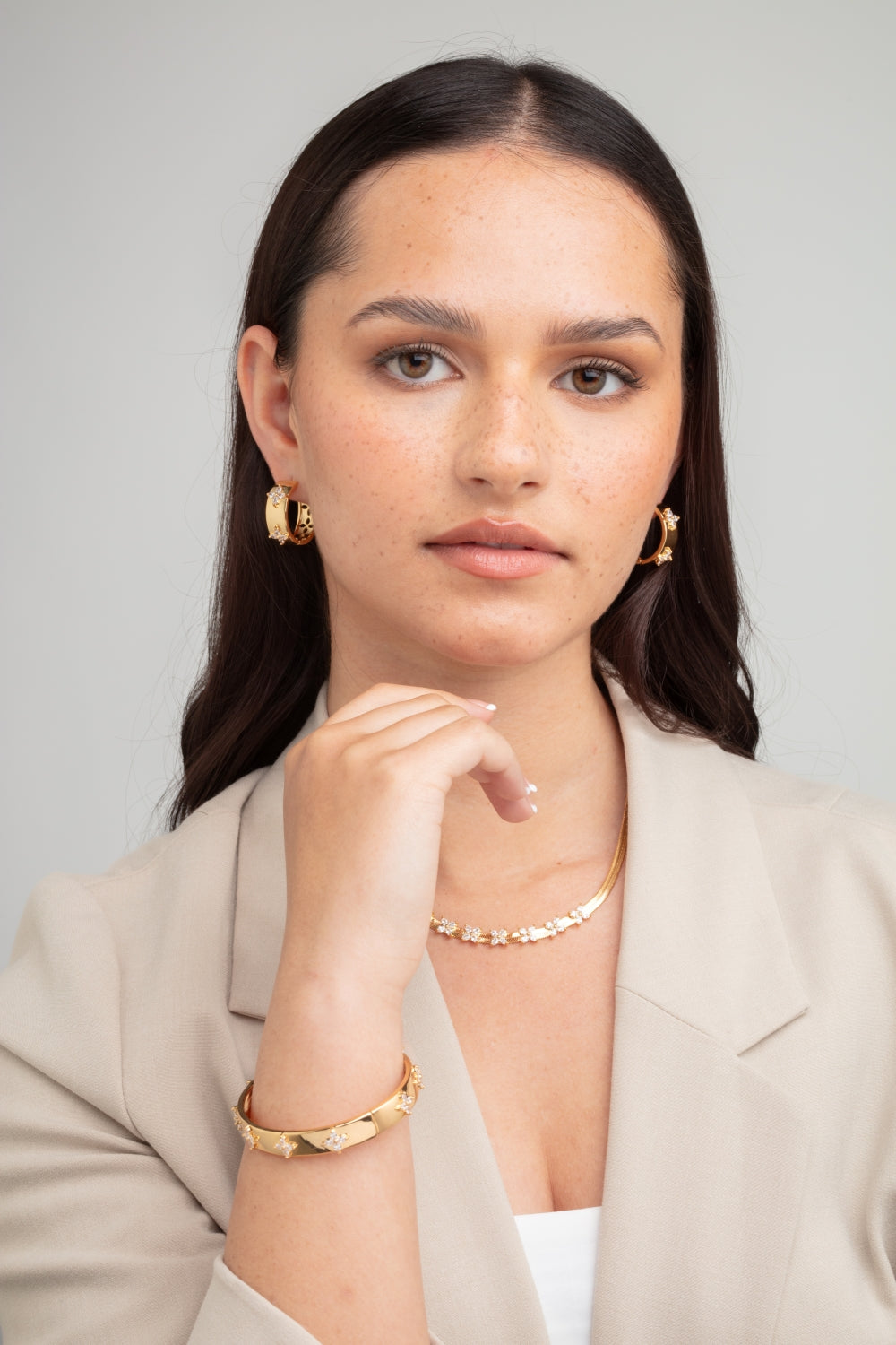 Kinmokusei Gold Chain Floral Necklace