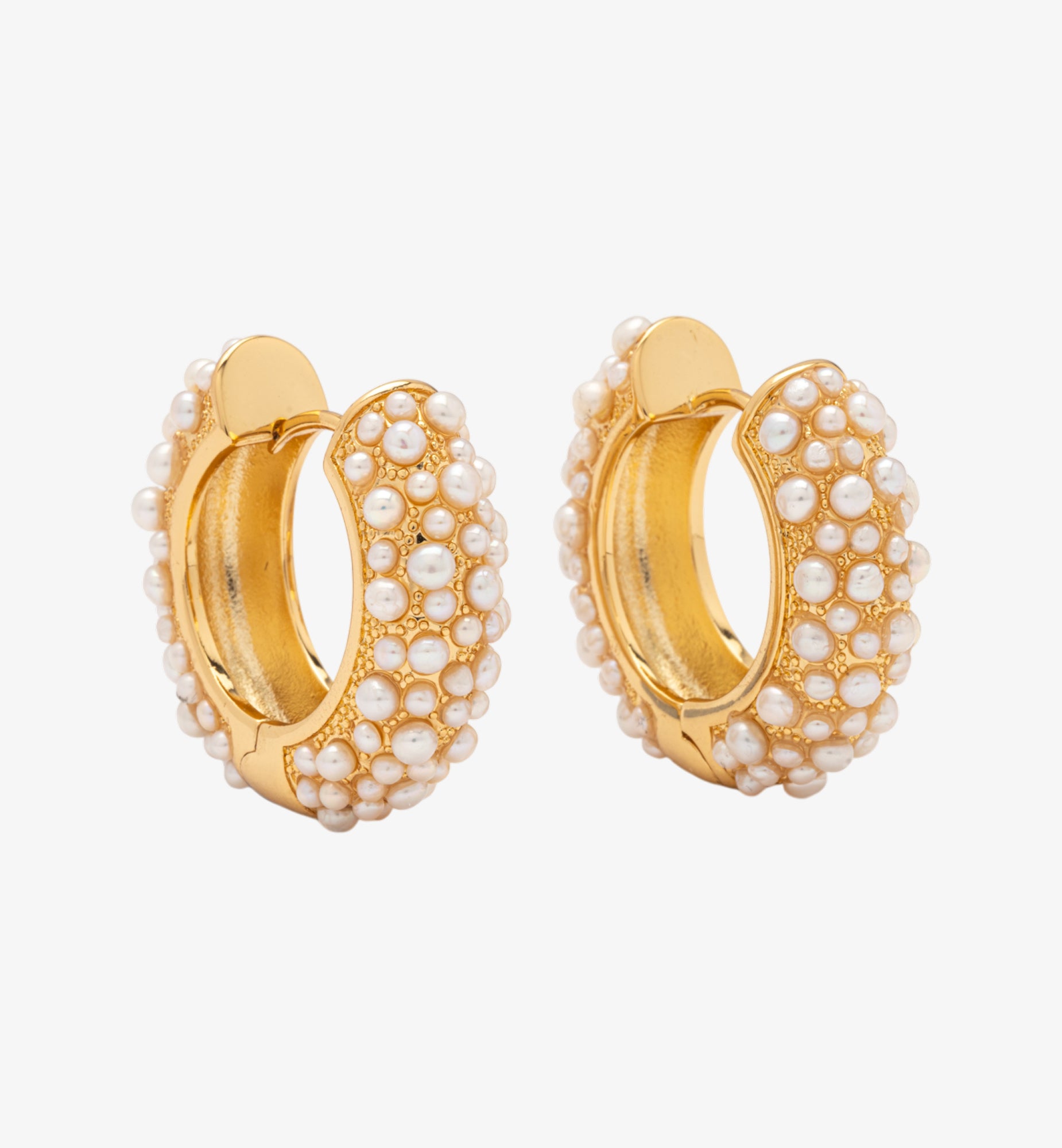Shinju Gold Pearl Earrings  18K Gold Plated by Uchi & Soto Jewellery